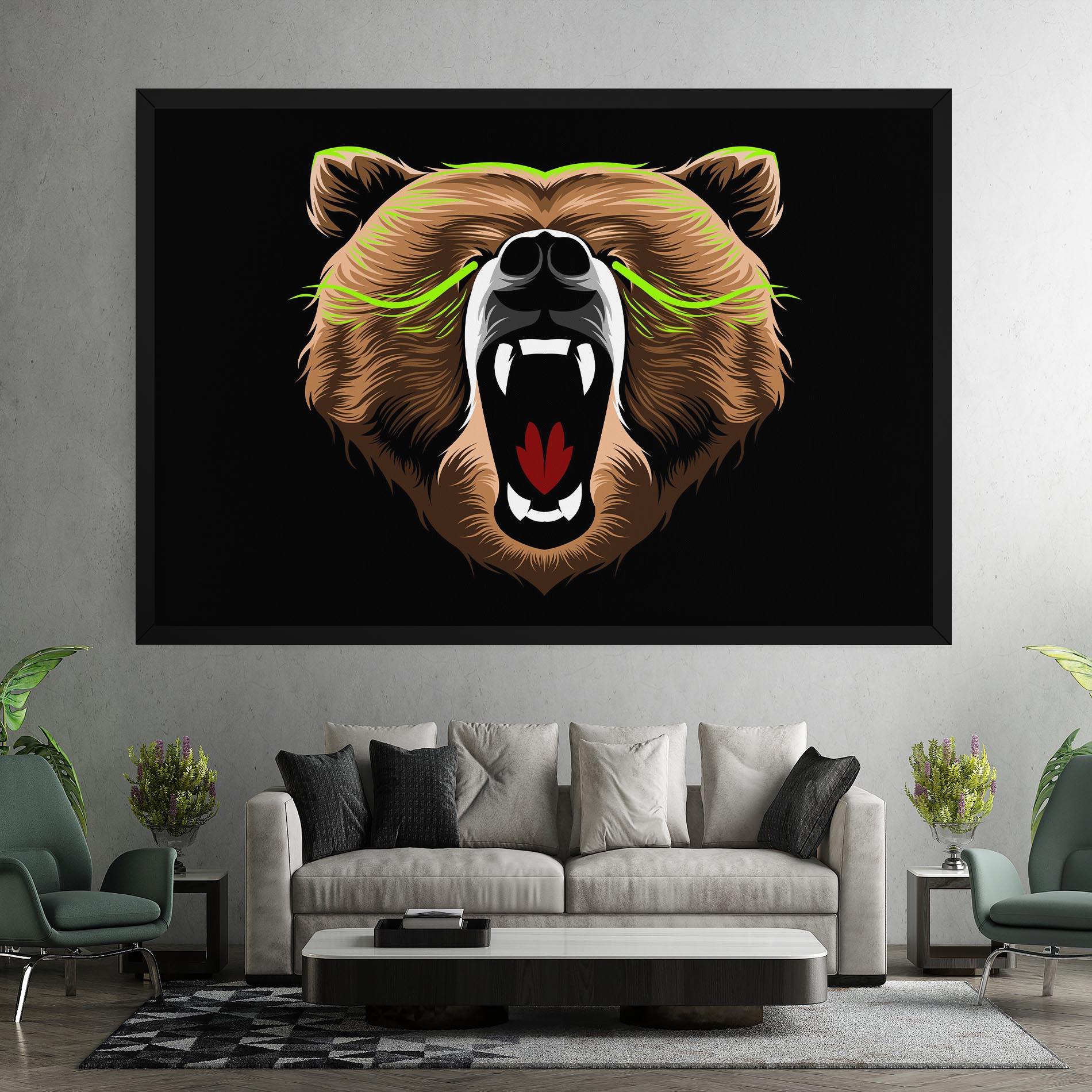 Vászonkép Green Line Bear mockup 7