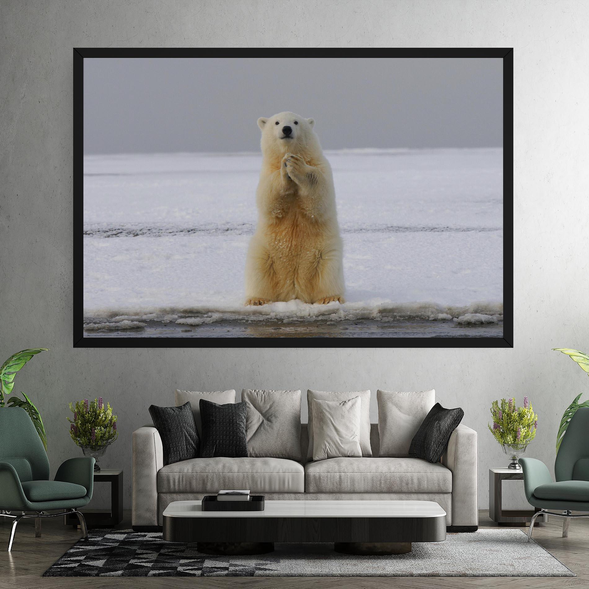 Vászonkép Icebear Praying mockup 7