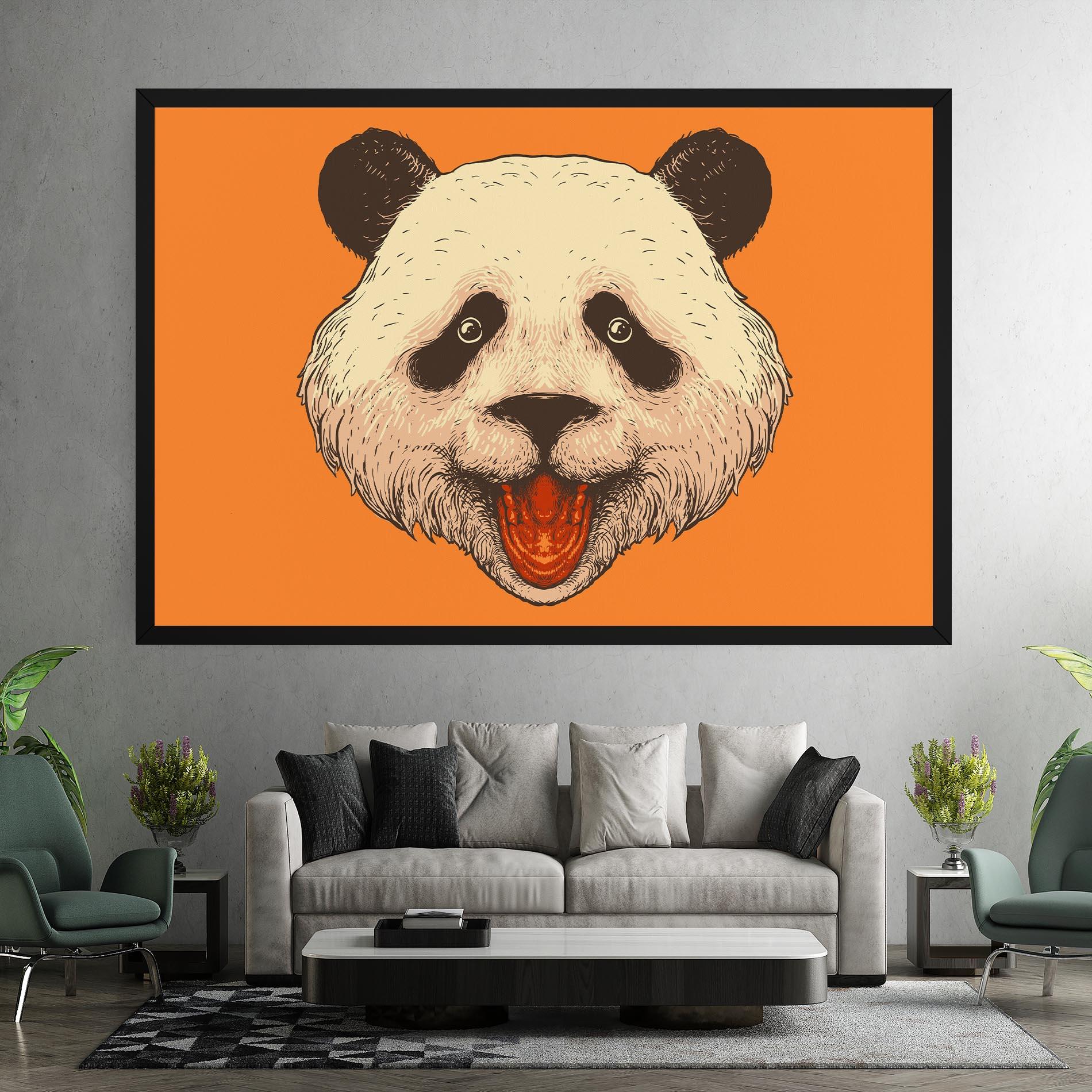 Vászonkép Panda On Orange mockup 7