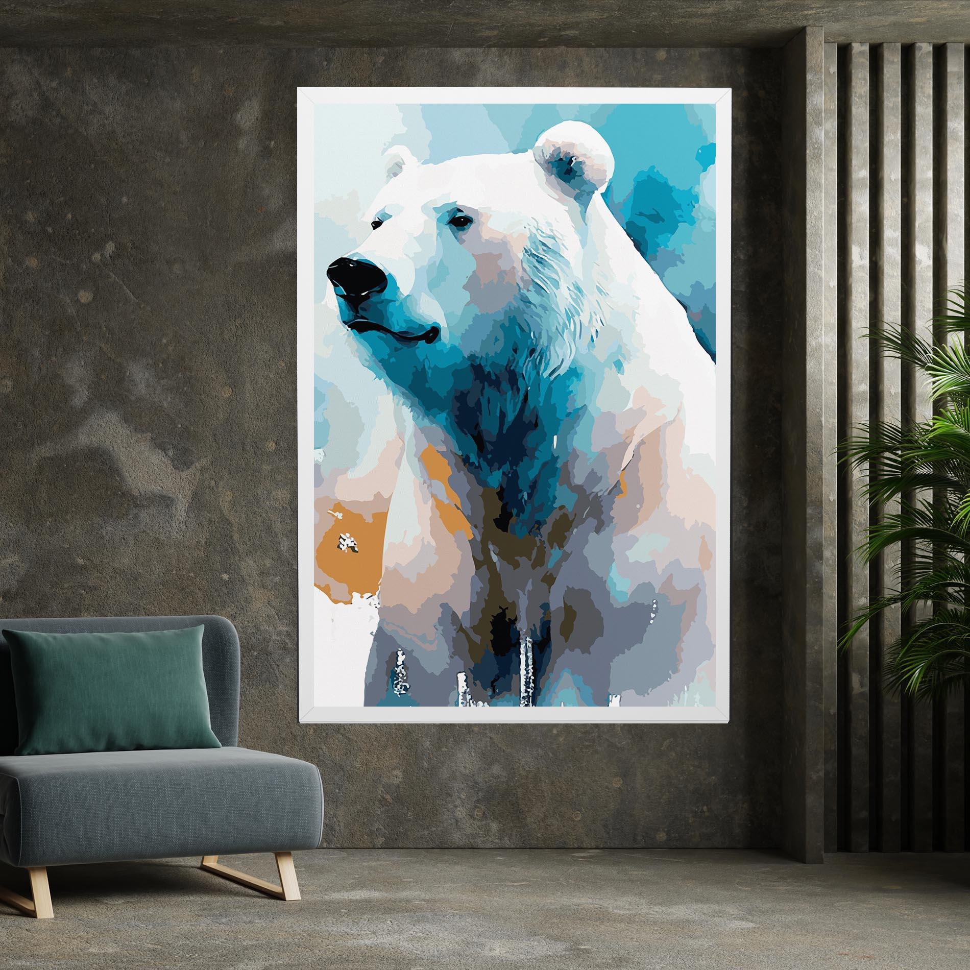 Vászonkép Beautiful Icebear mockup 7