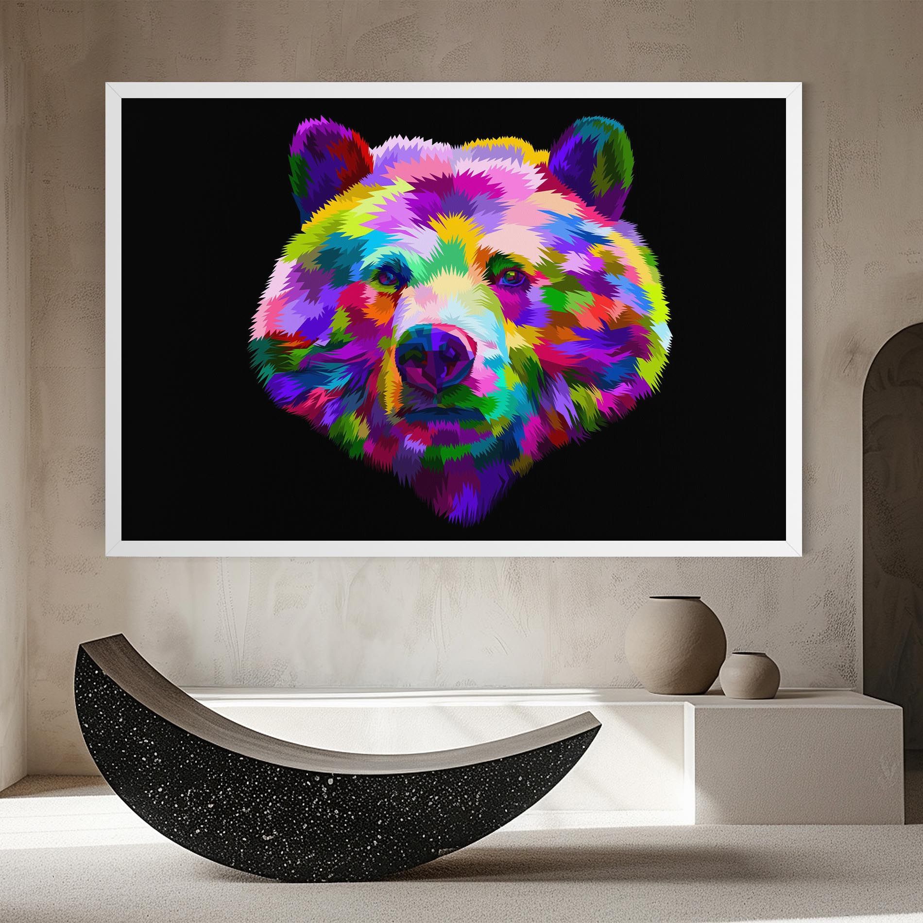 Bear Head Art mockup 8