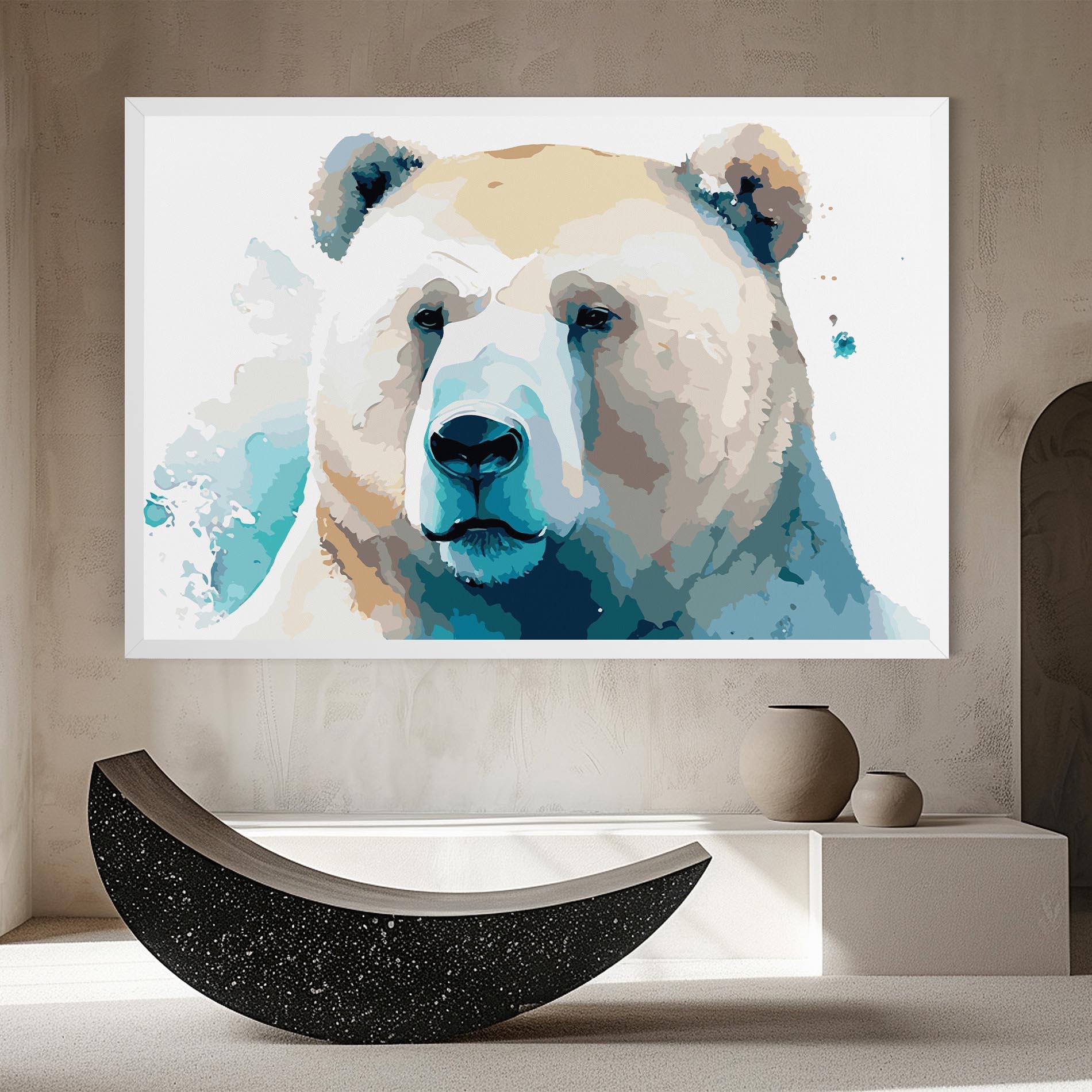 Vászonkép Big Watercolor Bear mockup 8