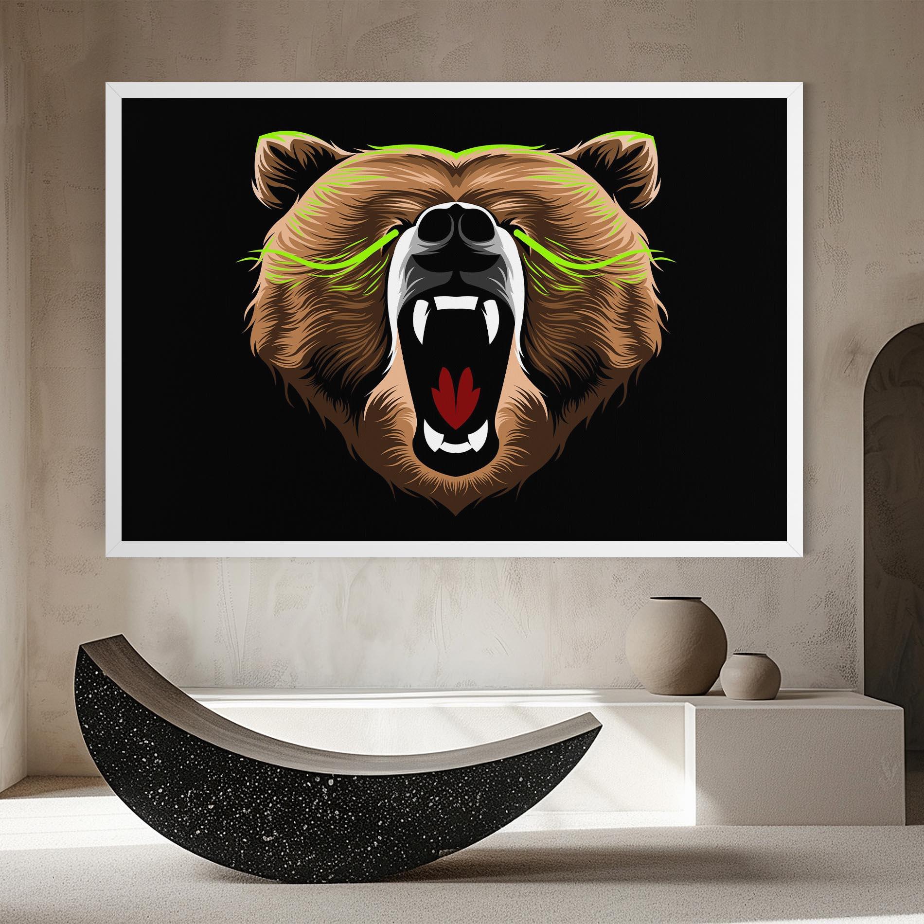 Vászonkép Green Line Bear mockup 8
