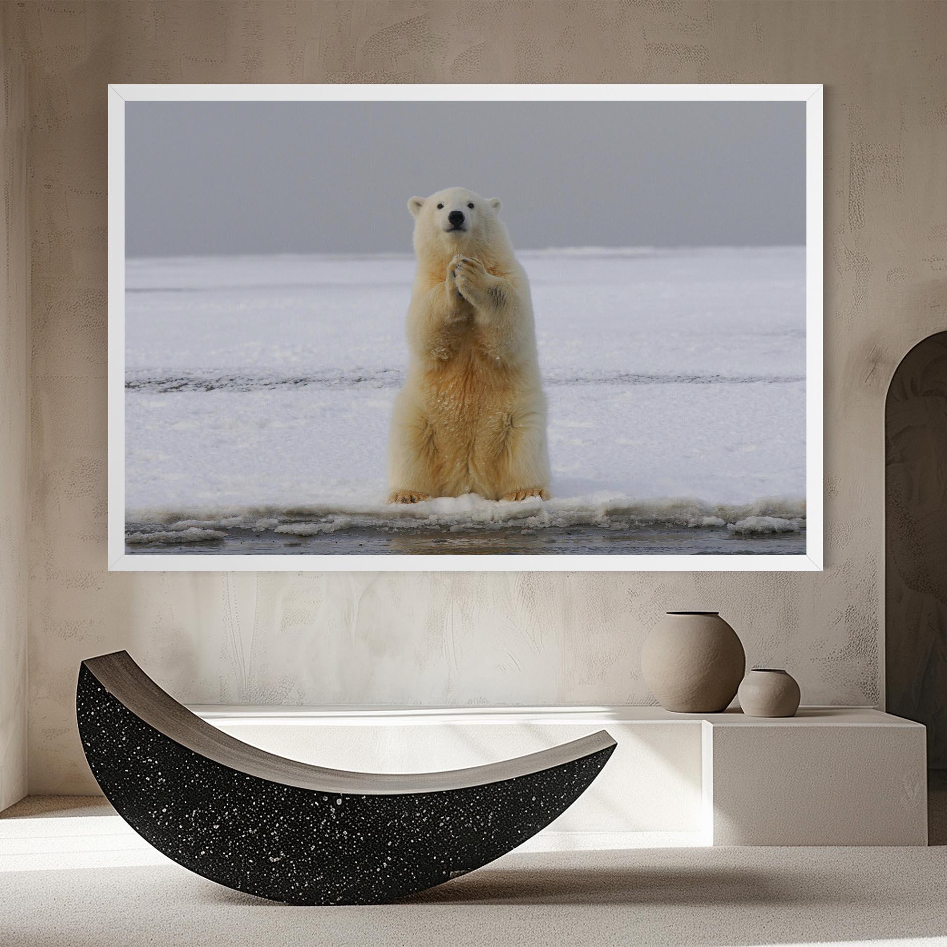 Vászonkép Icebear Praying mockup 8