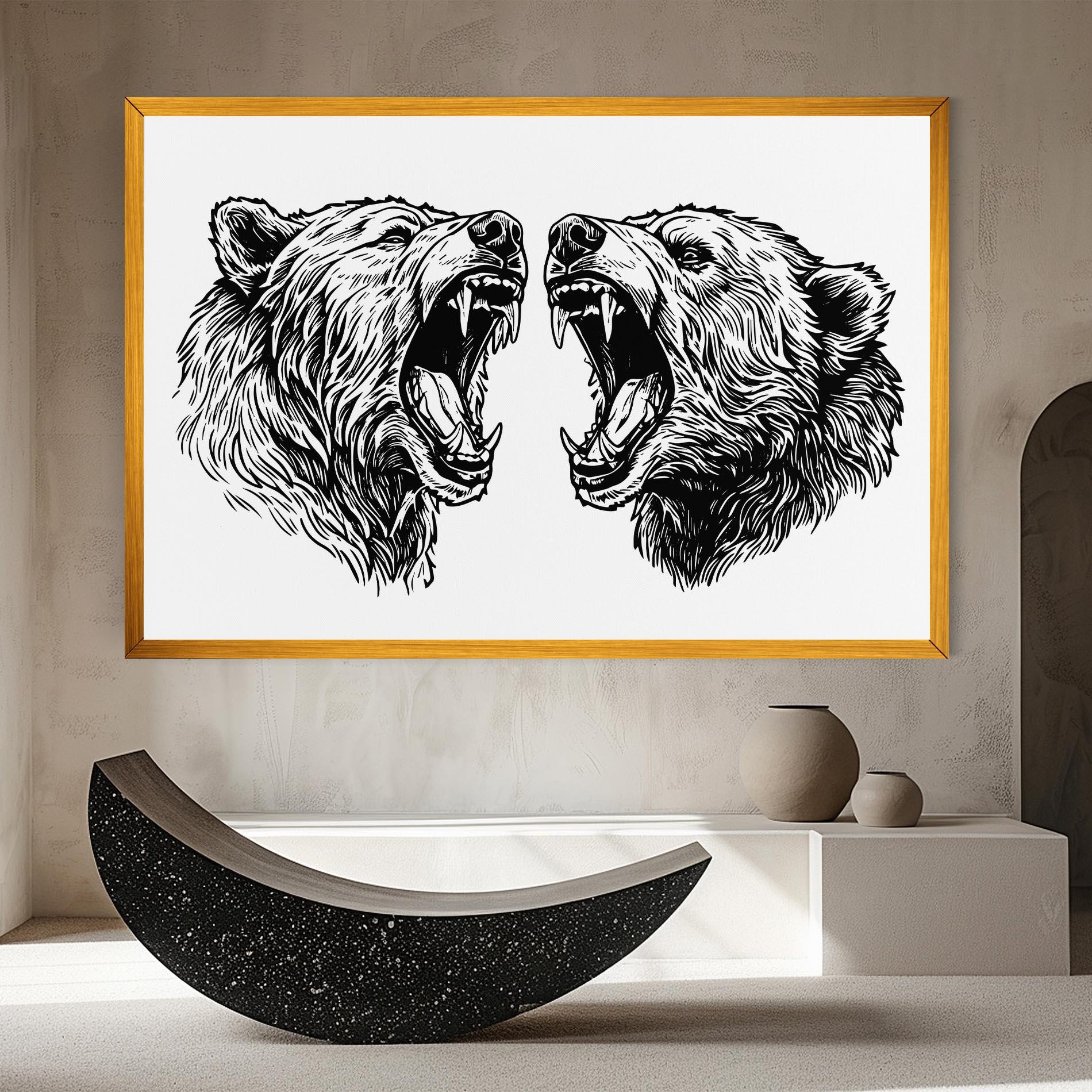 Vászonkép Bear Bite mockup 8