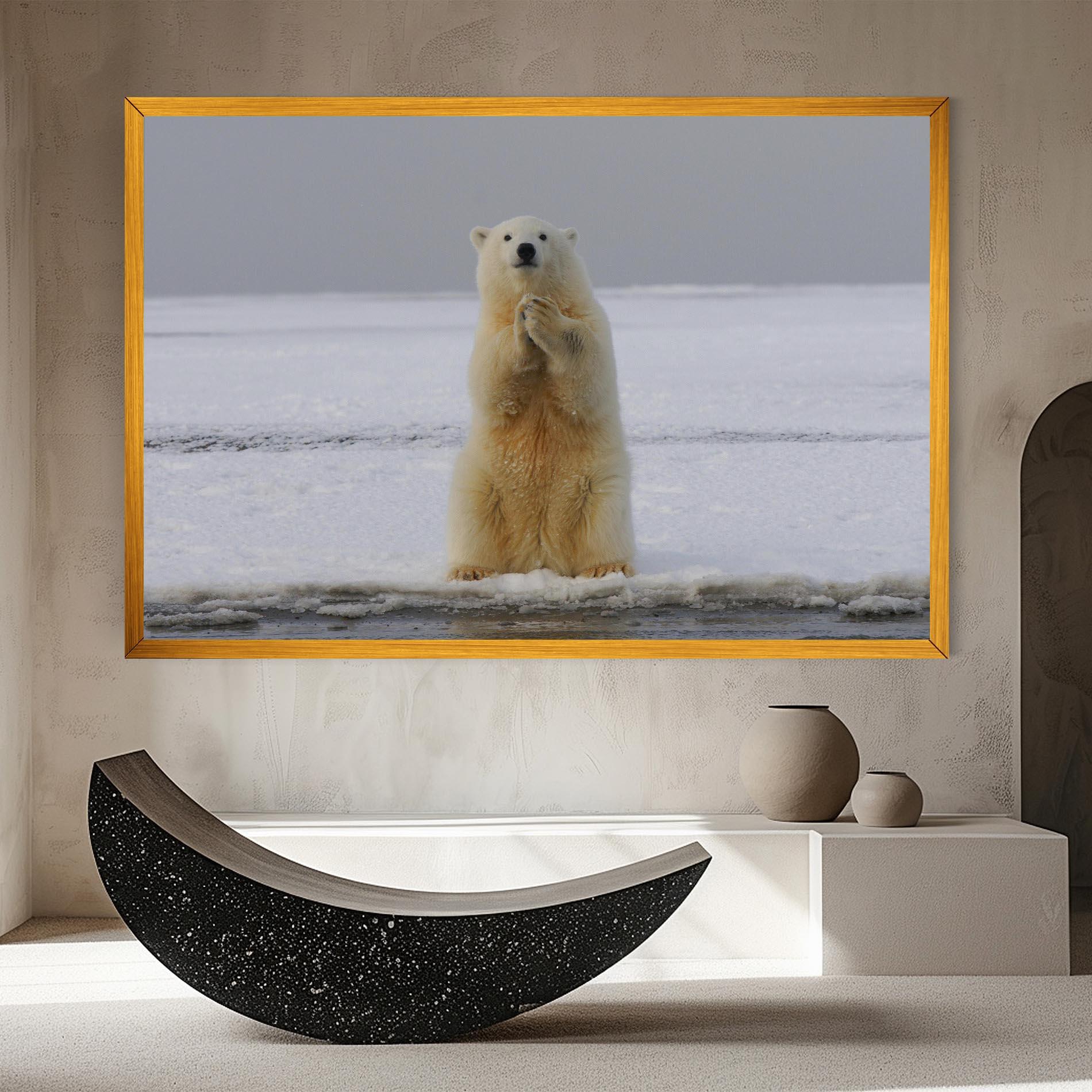 Vászonkép Icebear Praying mockup 8