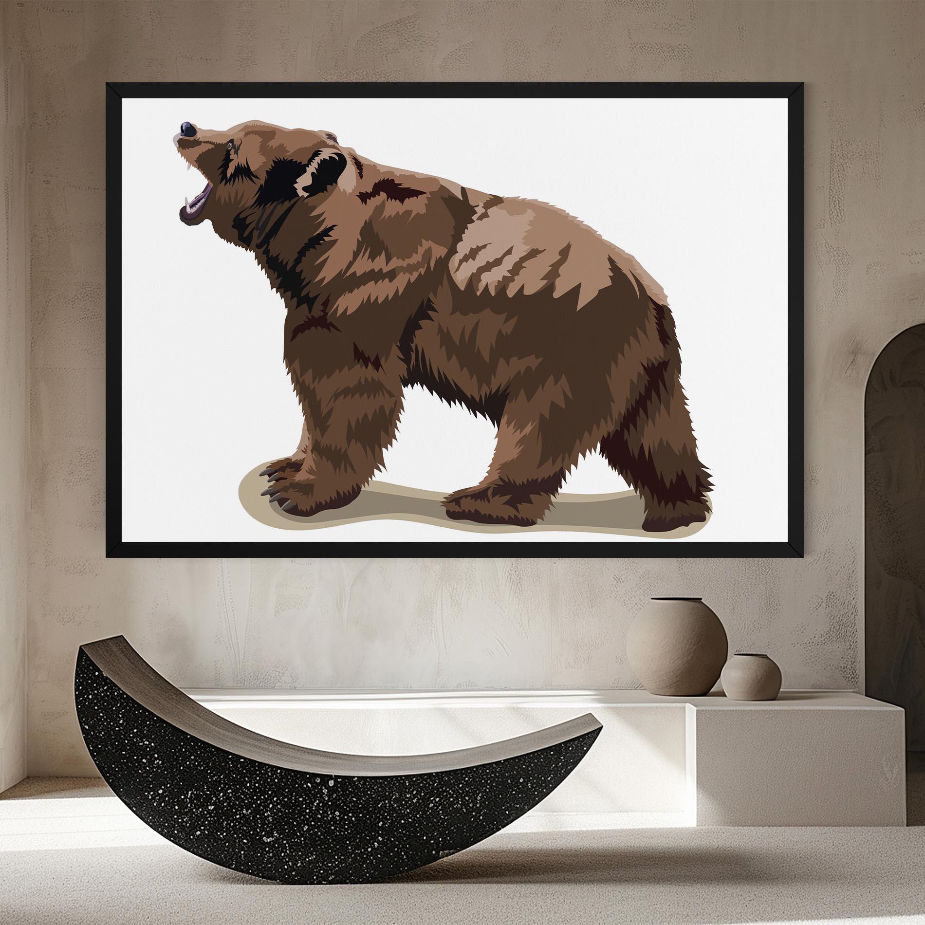 Vászonkép Angry Walking Bear mockup 8