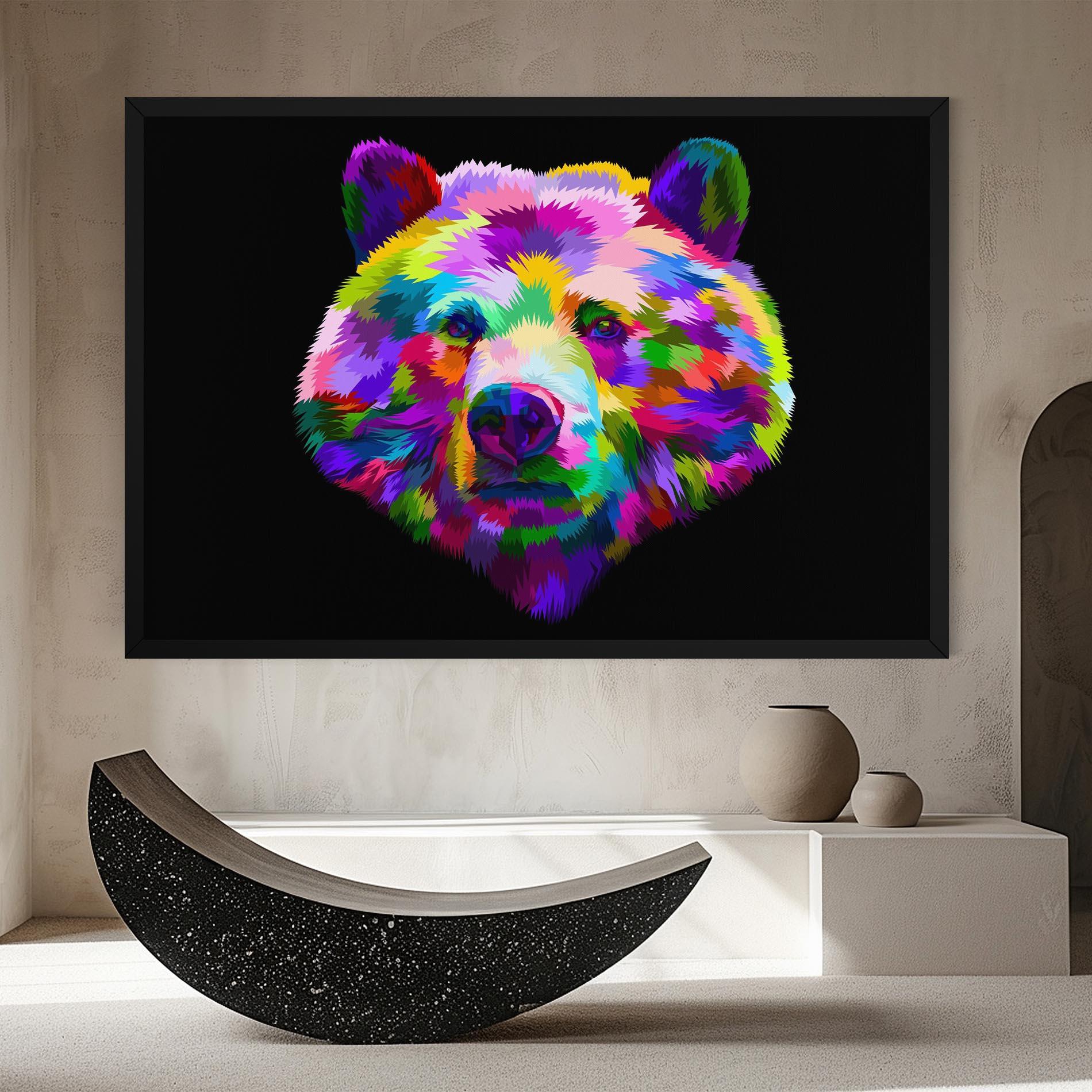 Vászonkép Bear Head Art mockup 8