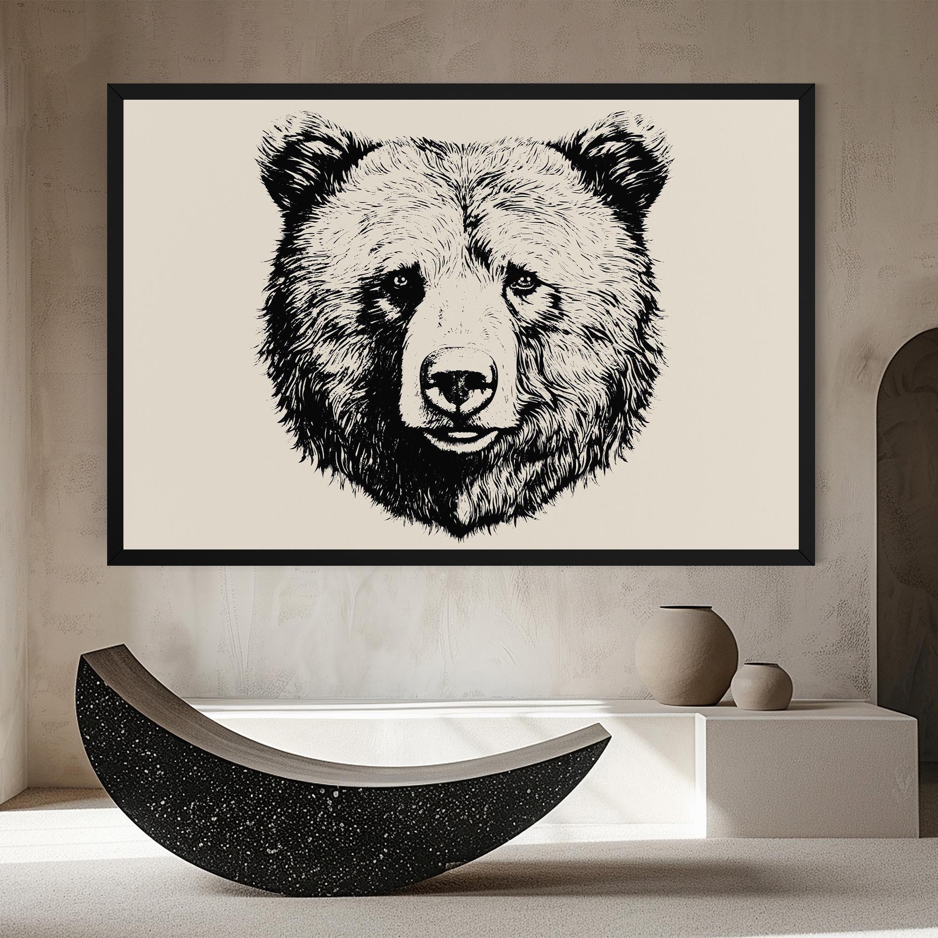Vászonkép Cream Head Bear mockup 8