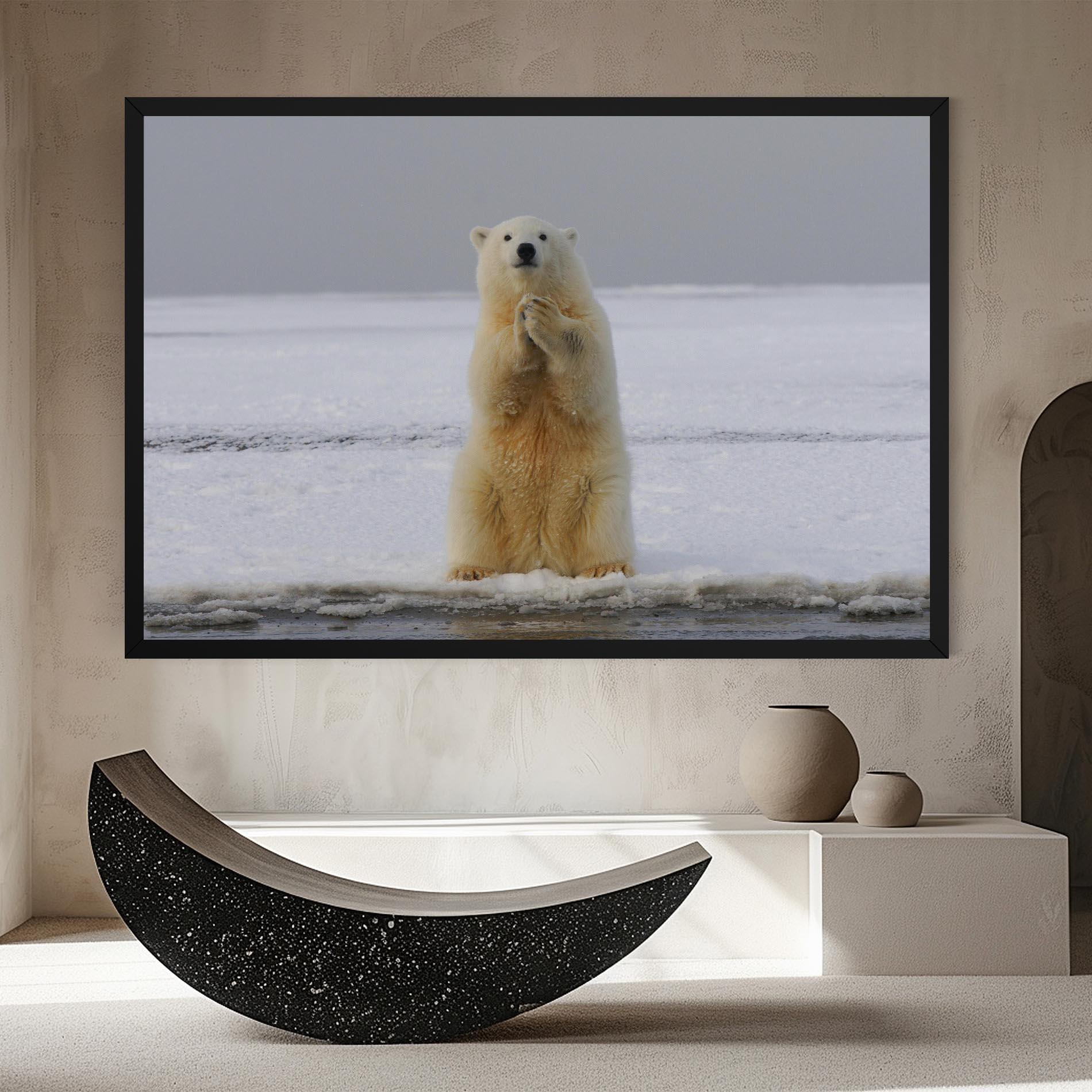 Vászonkép Icebear Praying mockup 8