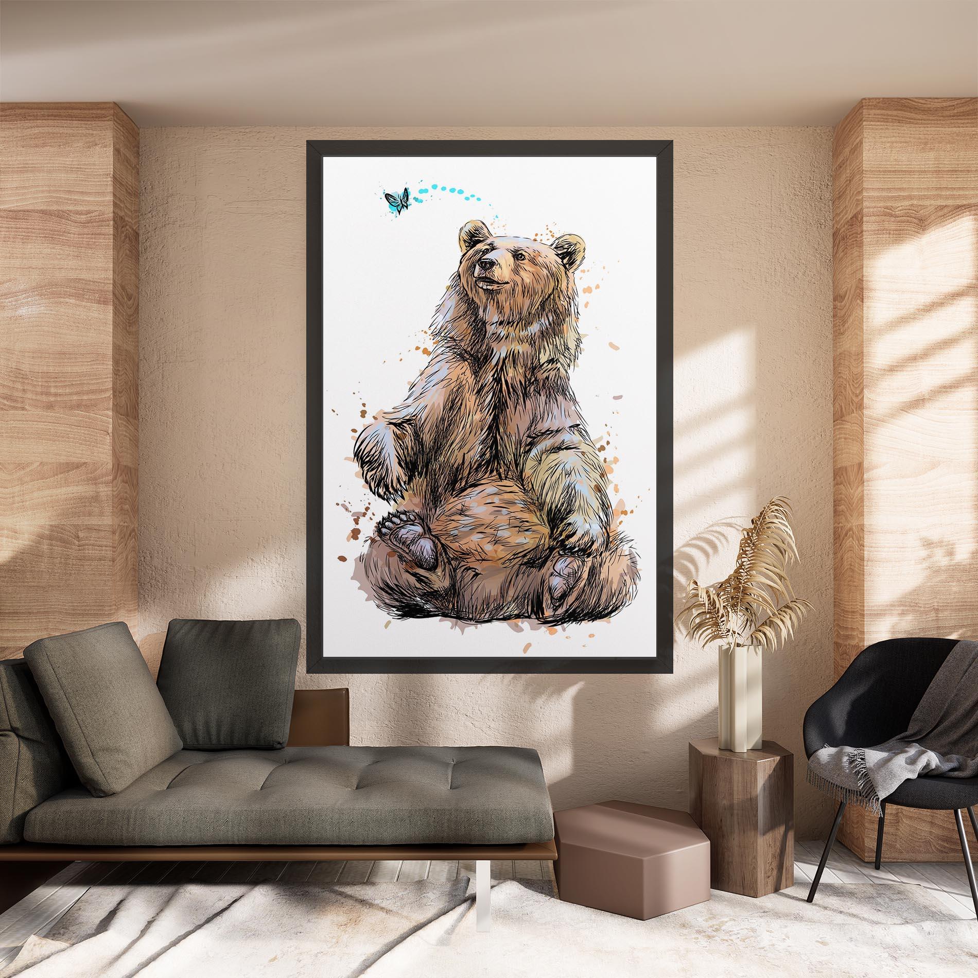 Vászonkép Butterfly Bear mockup 8
