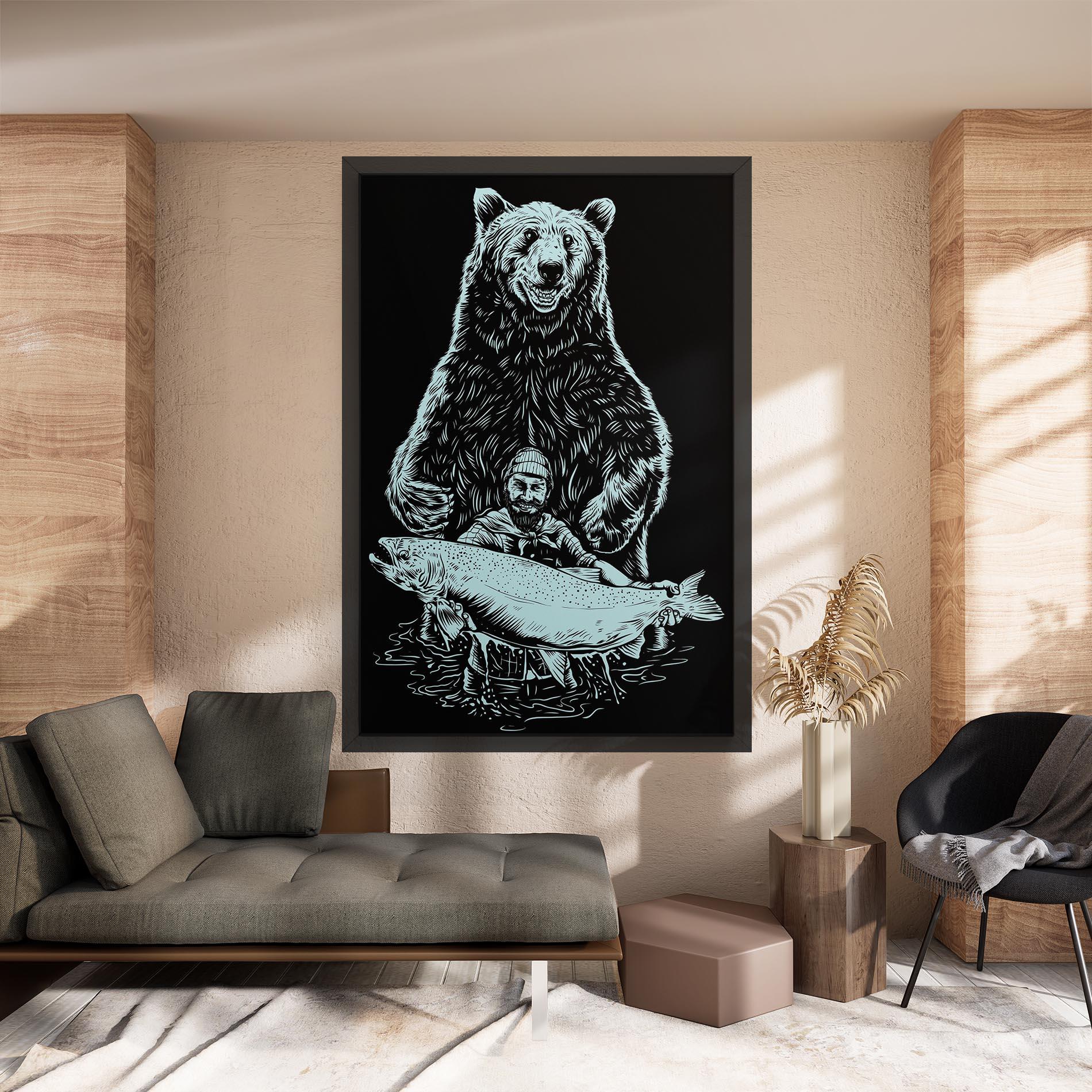 Vászonkép Fishing Bear mockup 8