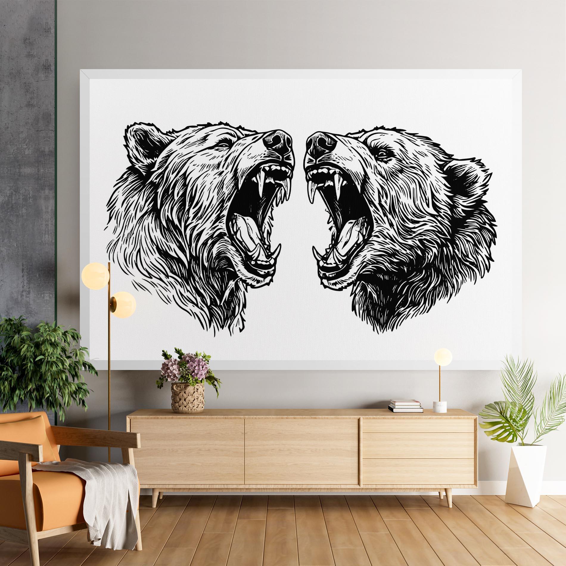 Vászonkép Bear Bite mockup 9