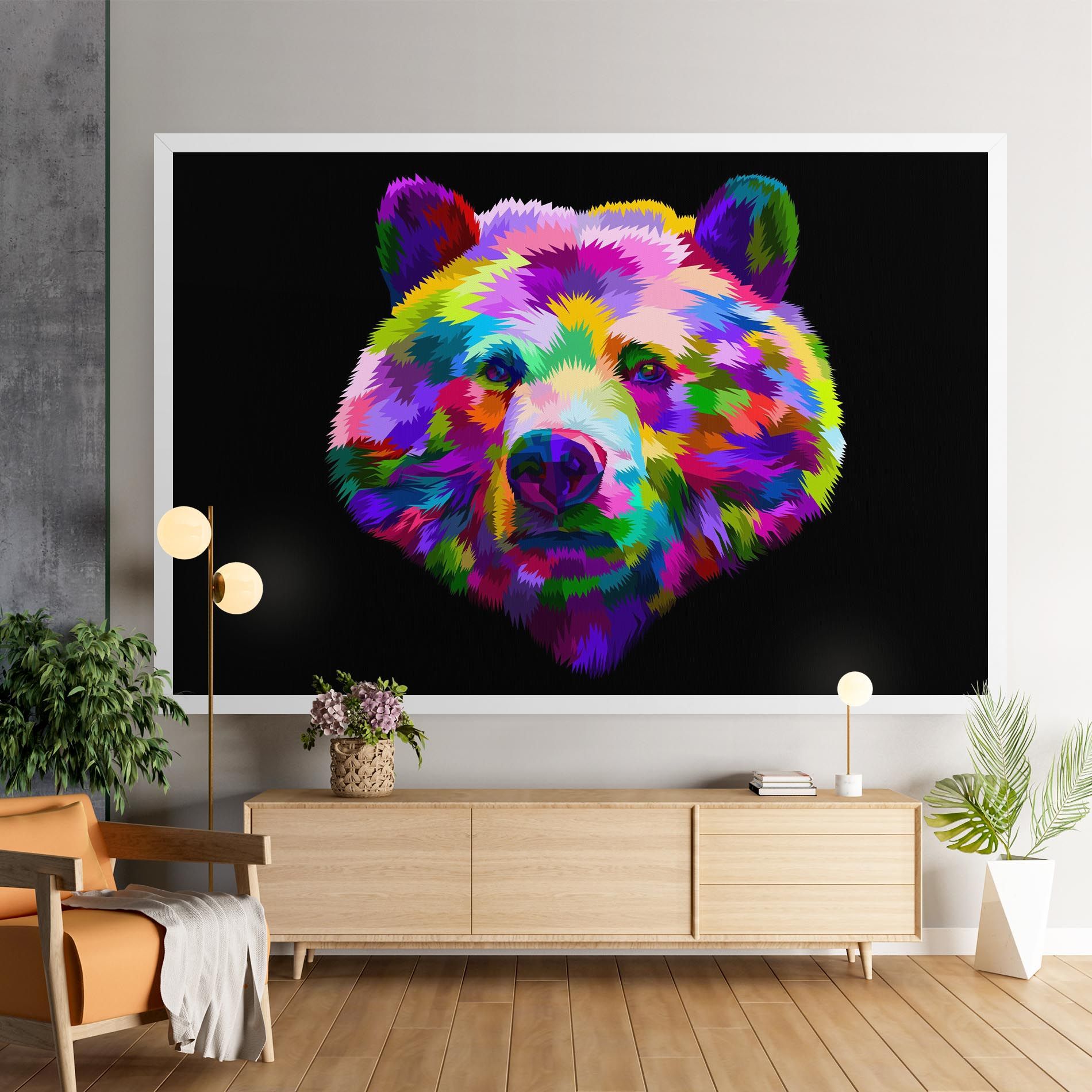 Bear Head Art mockup 9