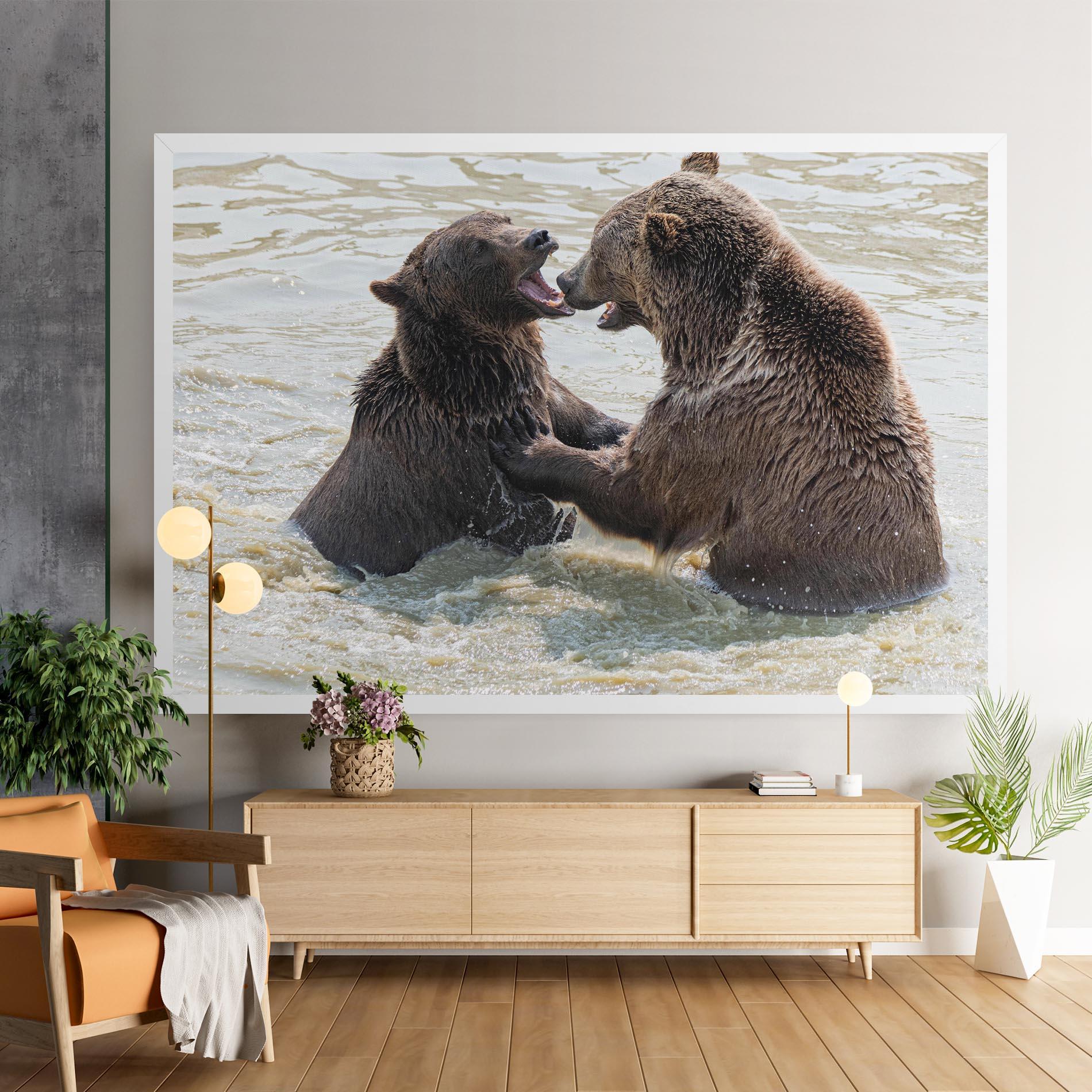 Vászonkép Bears Fighting mockup 9