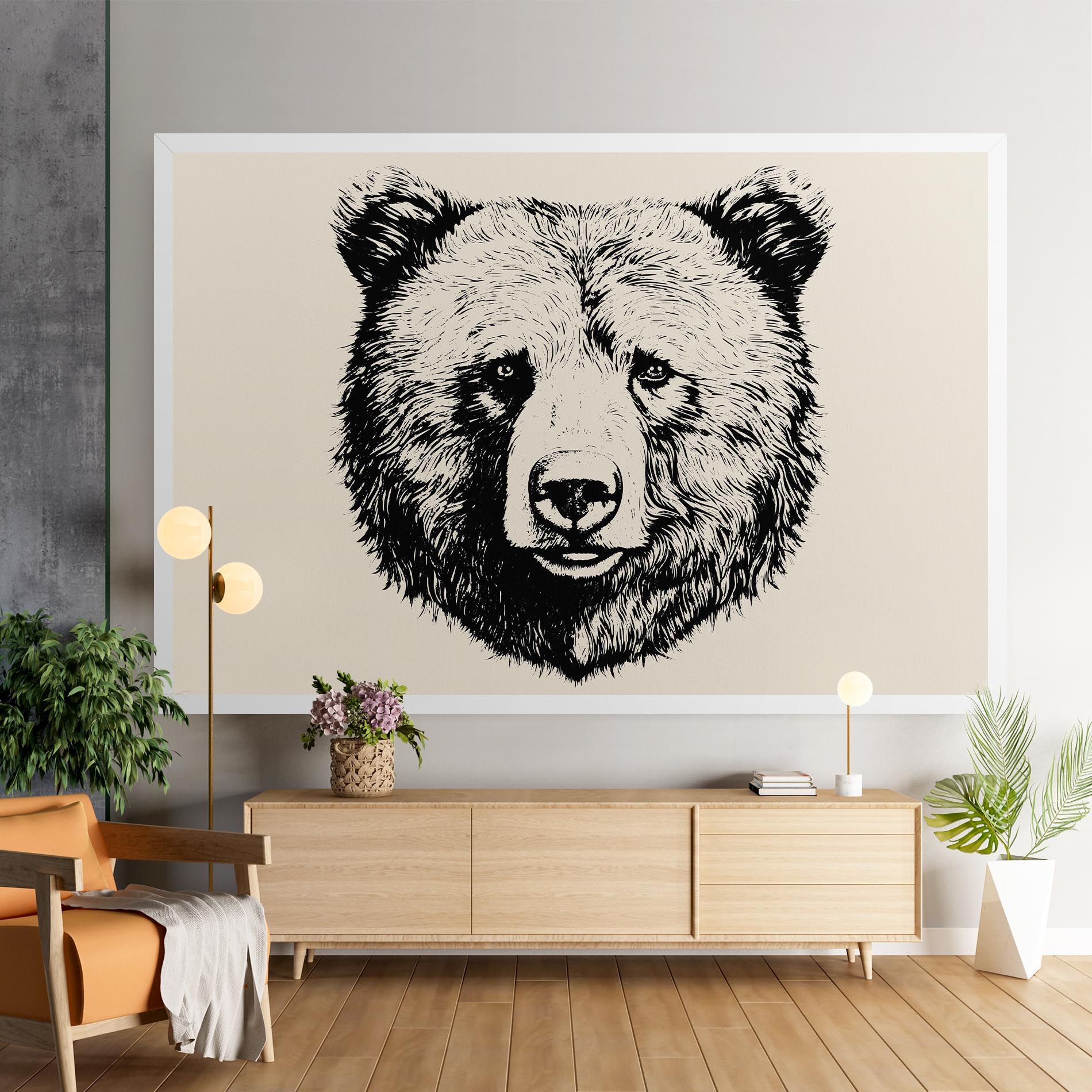Cream Head Bear mockup 9