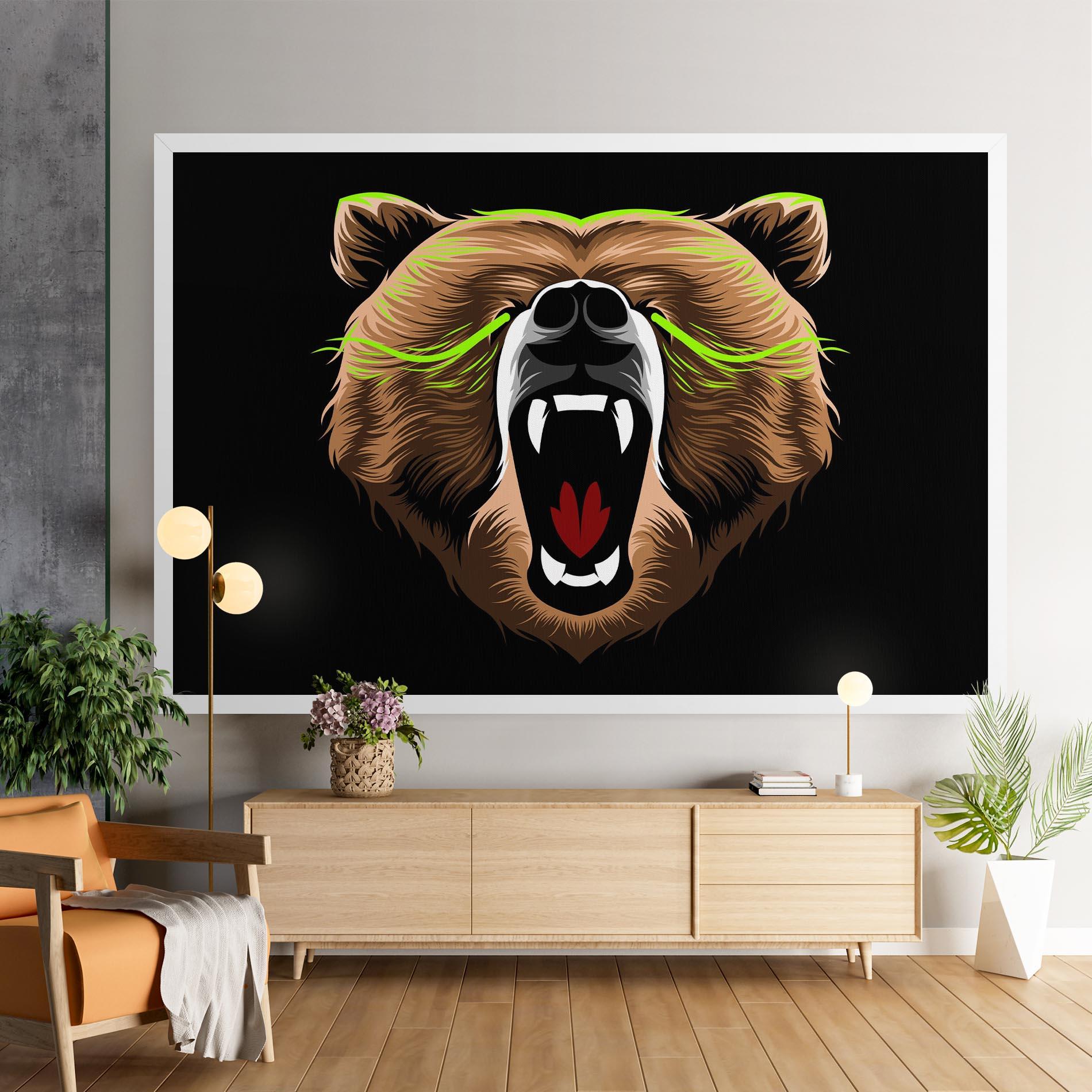 Vászonkép Green Line Bear mockup 9