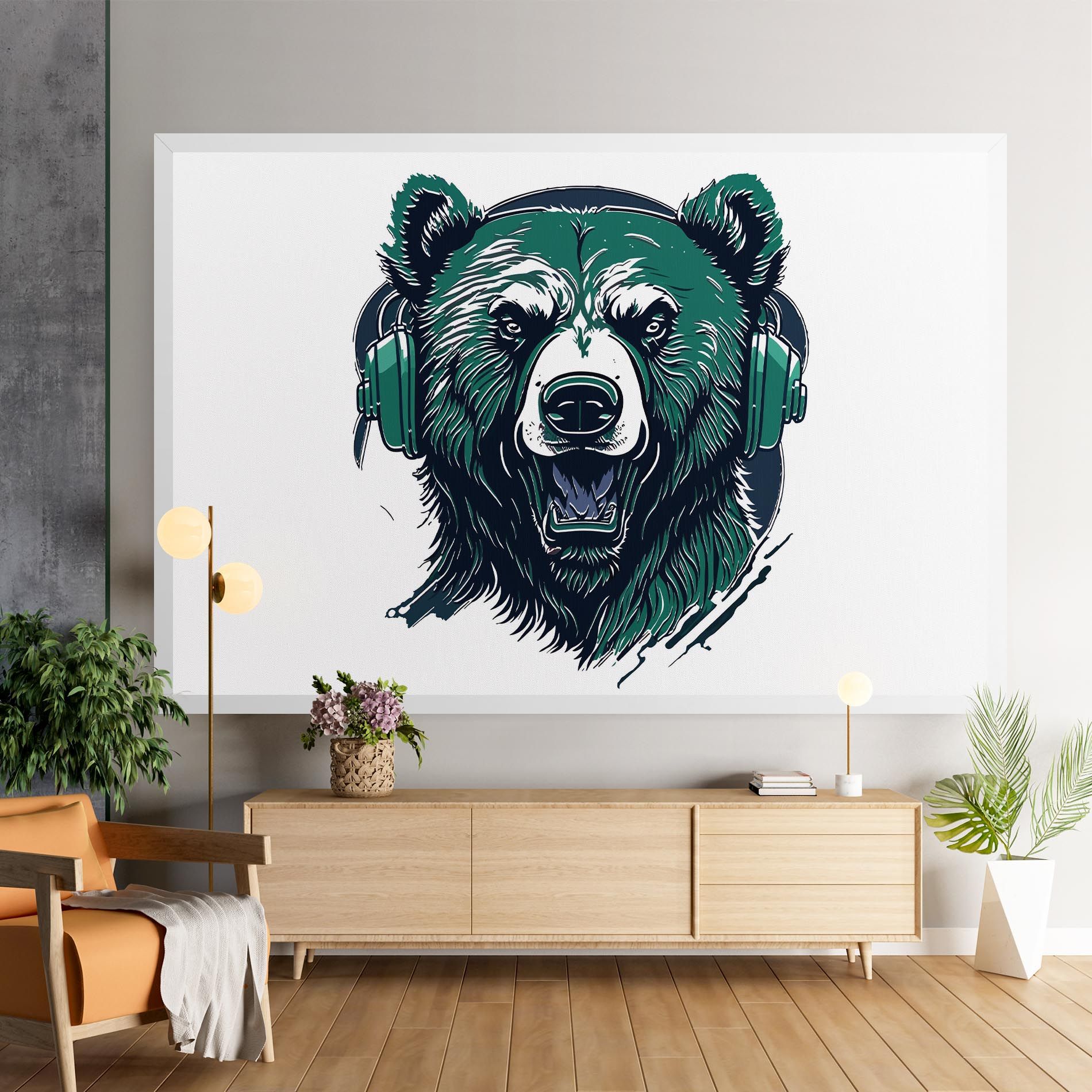 Green Music Bear mockup 9