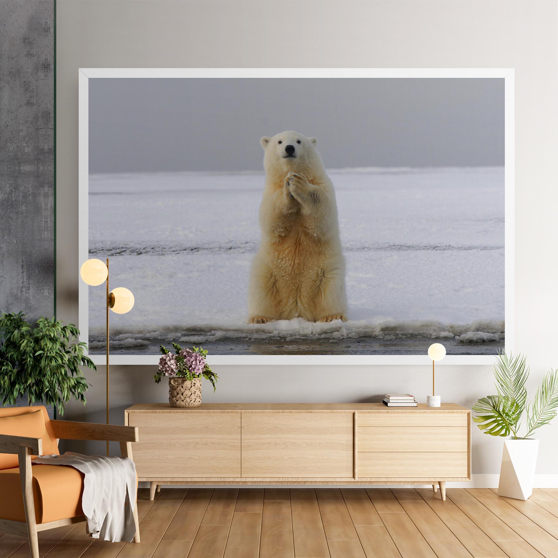 Vászonkép Icebear Praying mockup 9