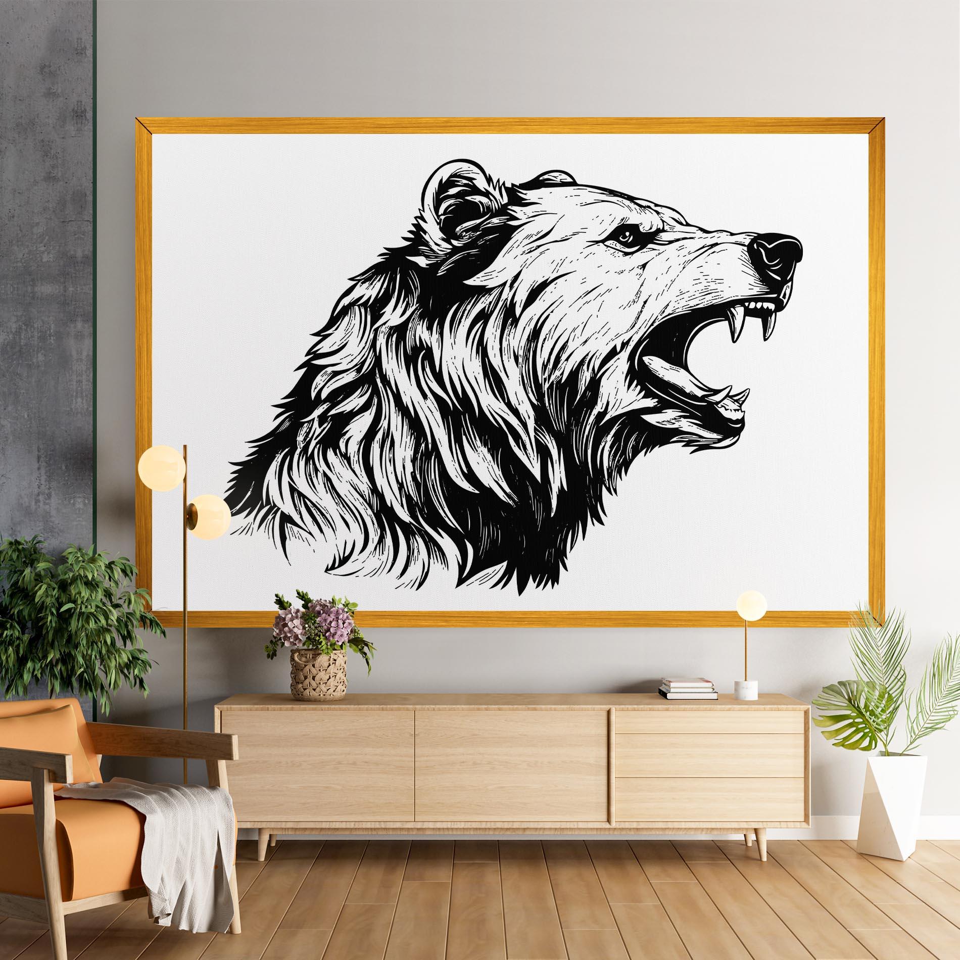 Vászonkép Angry Bear mockup 9