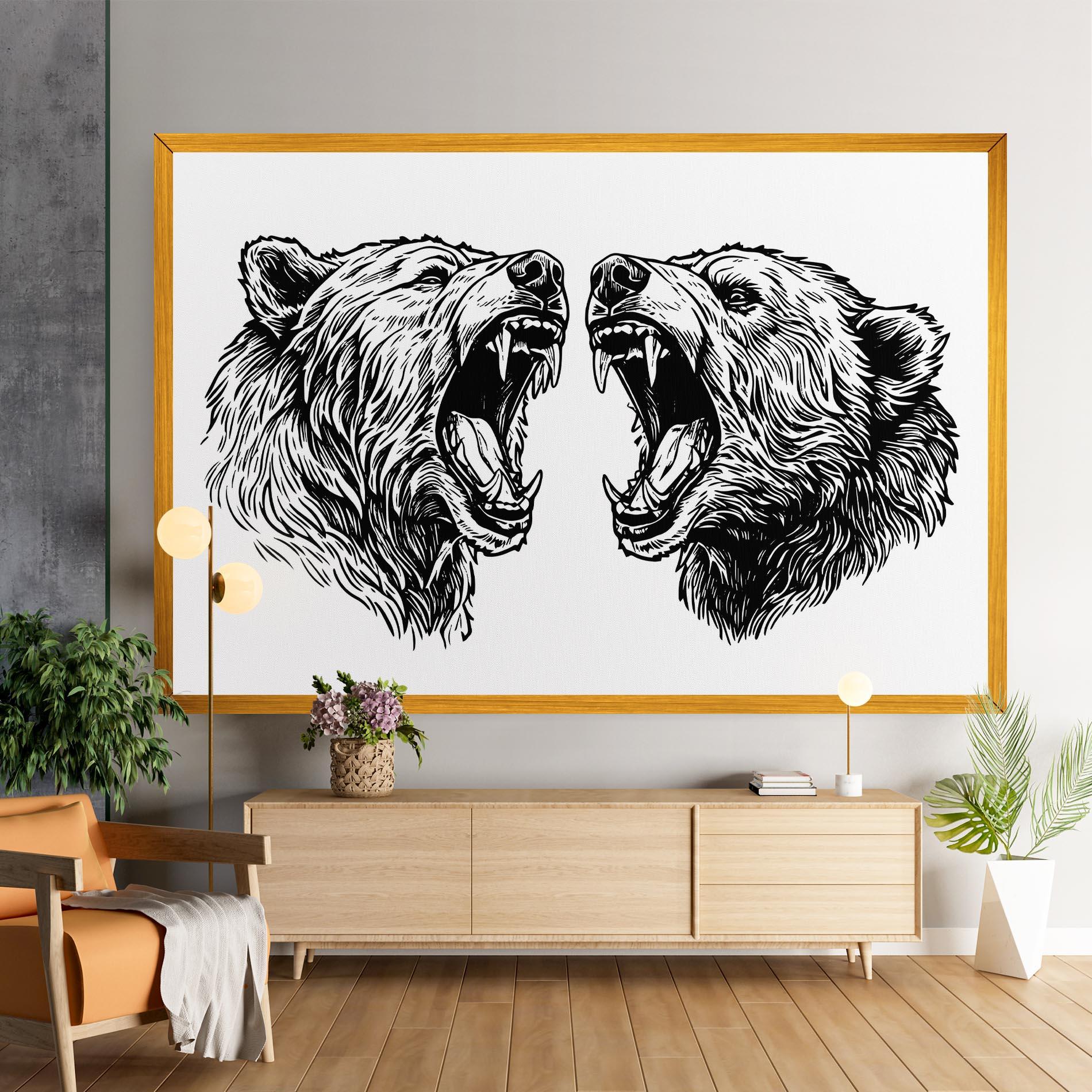 Vászonkép Bear Bite mockup 9