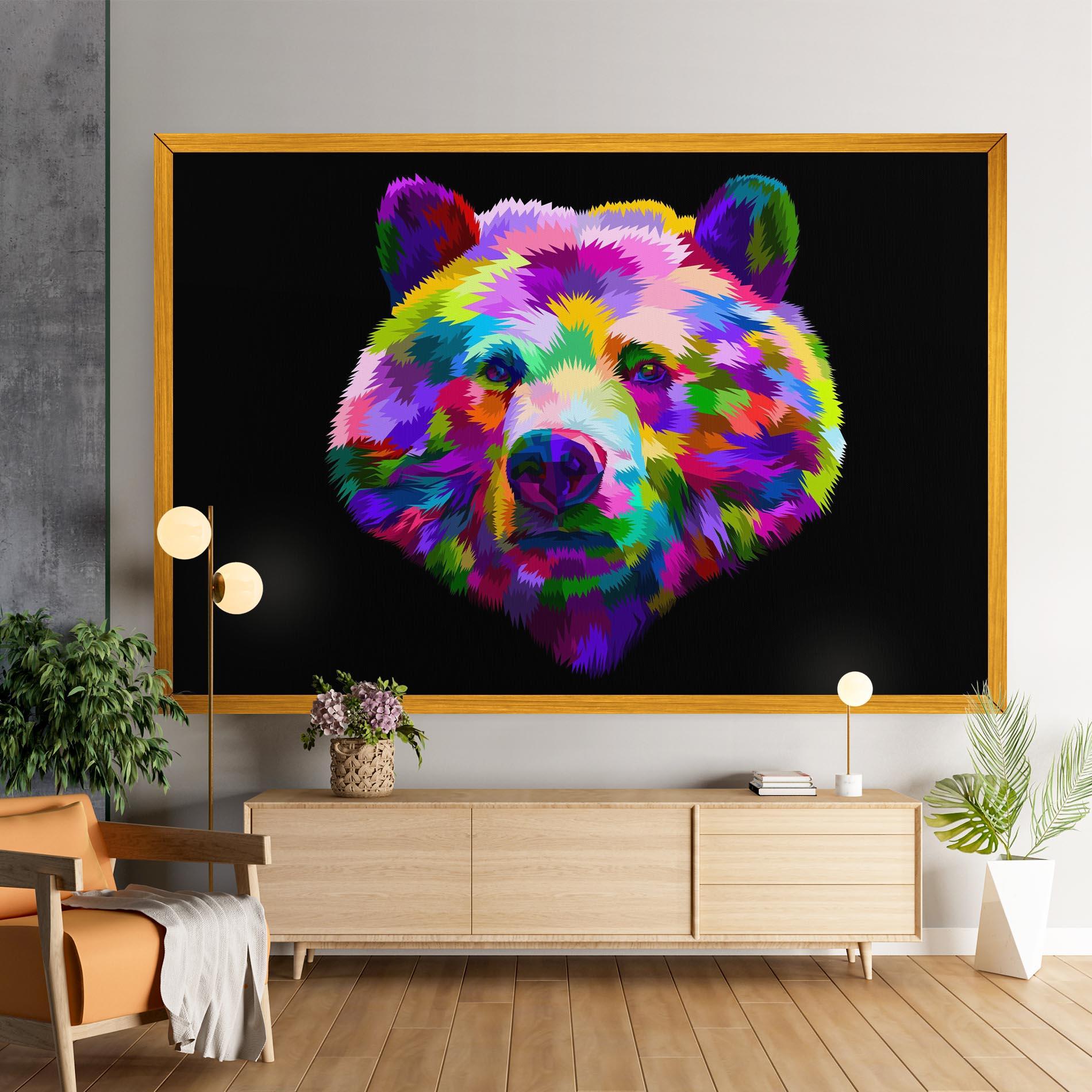 Vászonkép Bear Head Art mockup 9