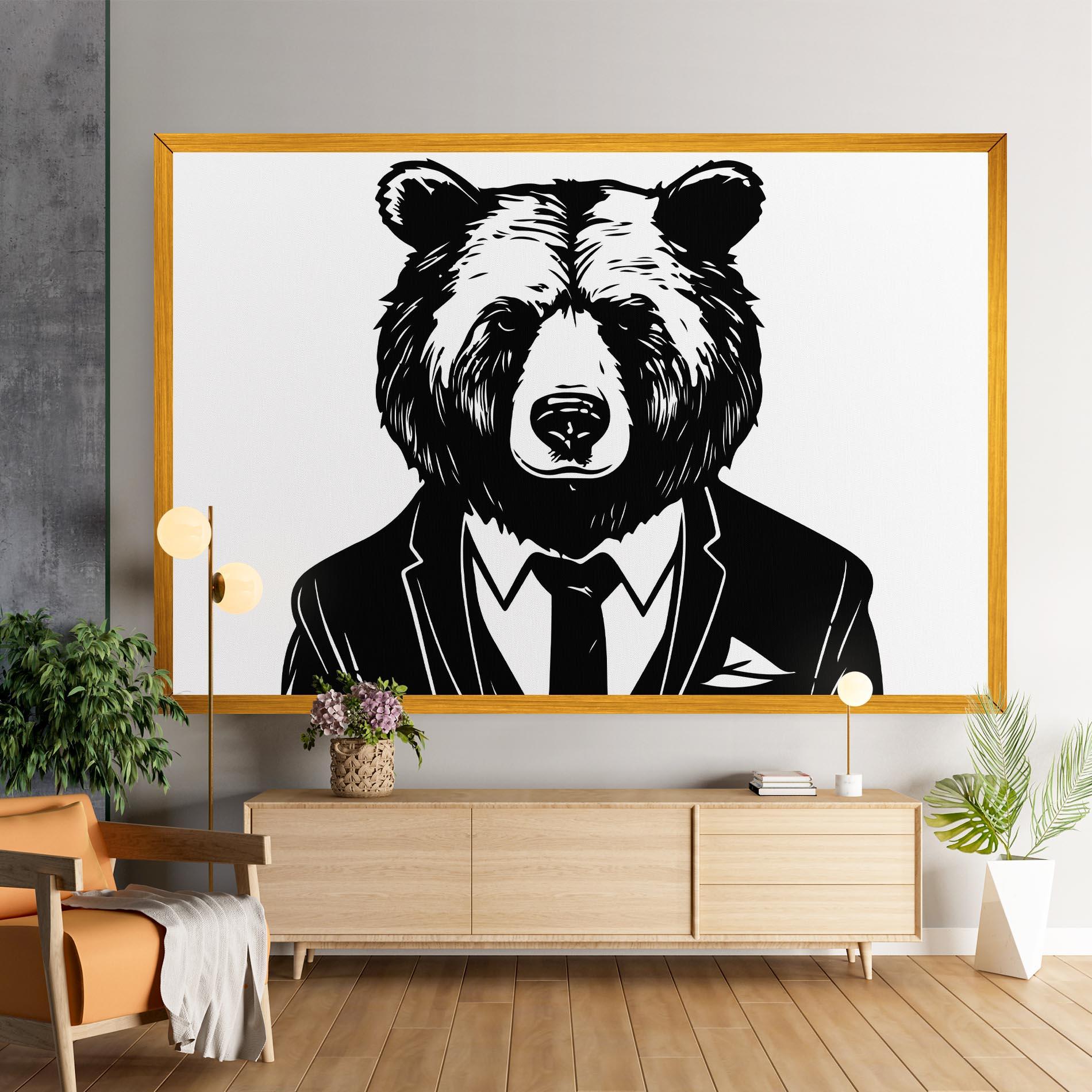 Vászonkép Business Bear mockup 9