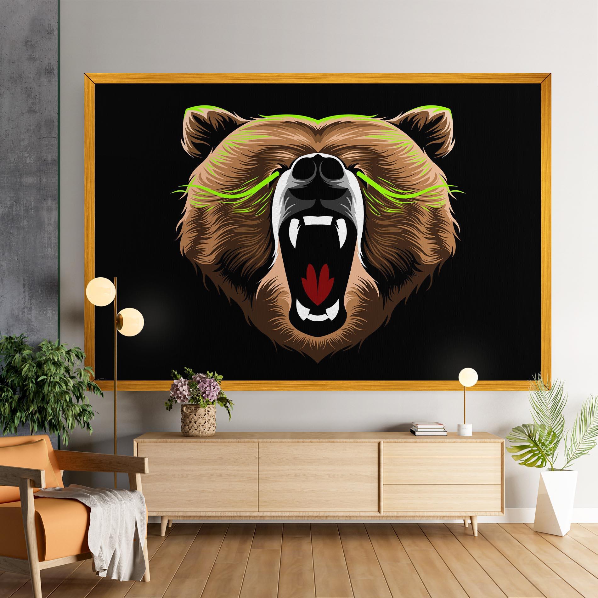 Vászonkép Green Line Bear mockup 9