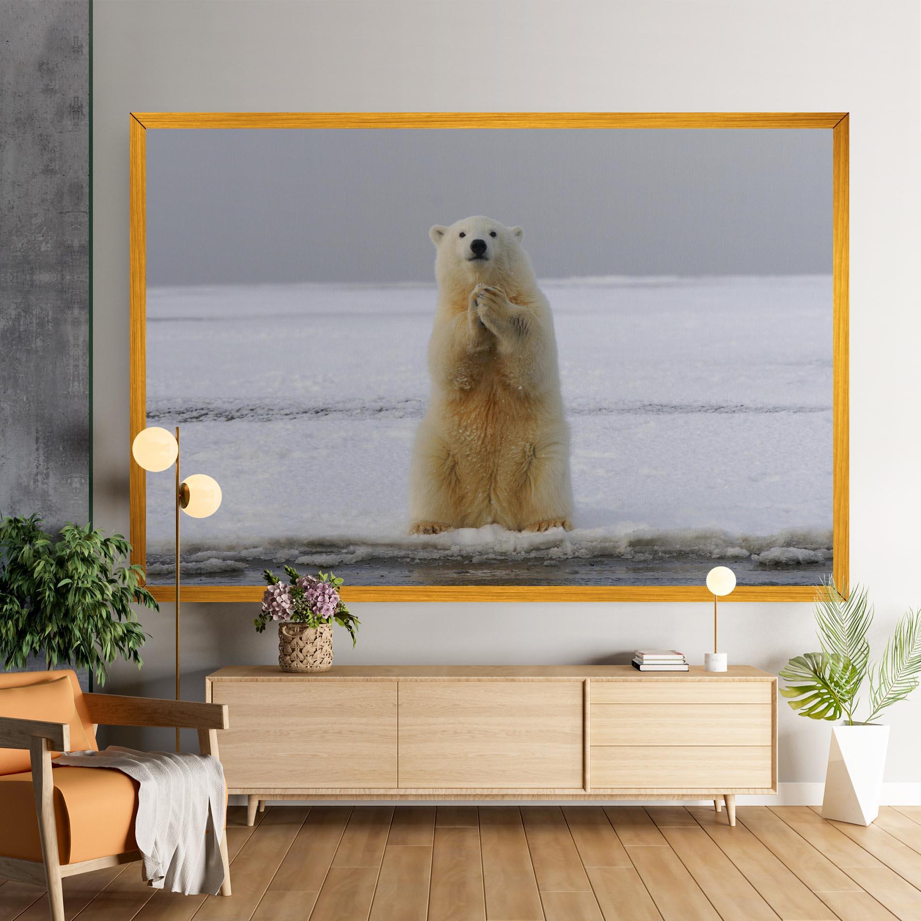 Vászonkép Icebear Praying mockup 9