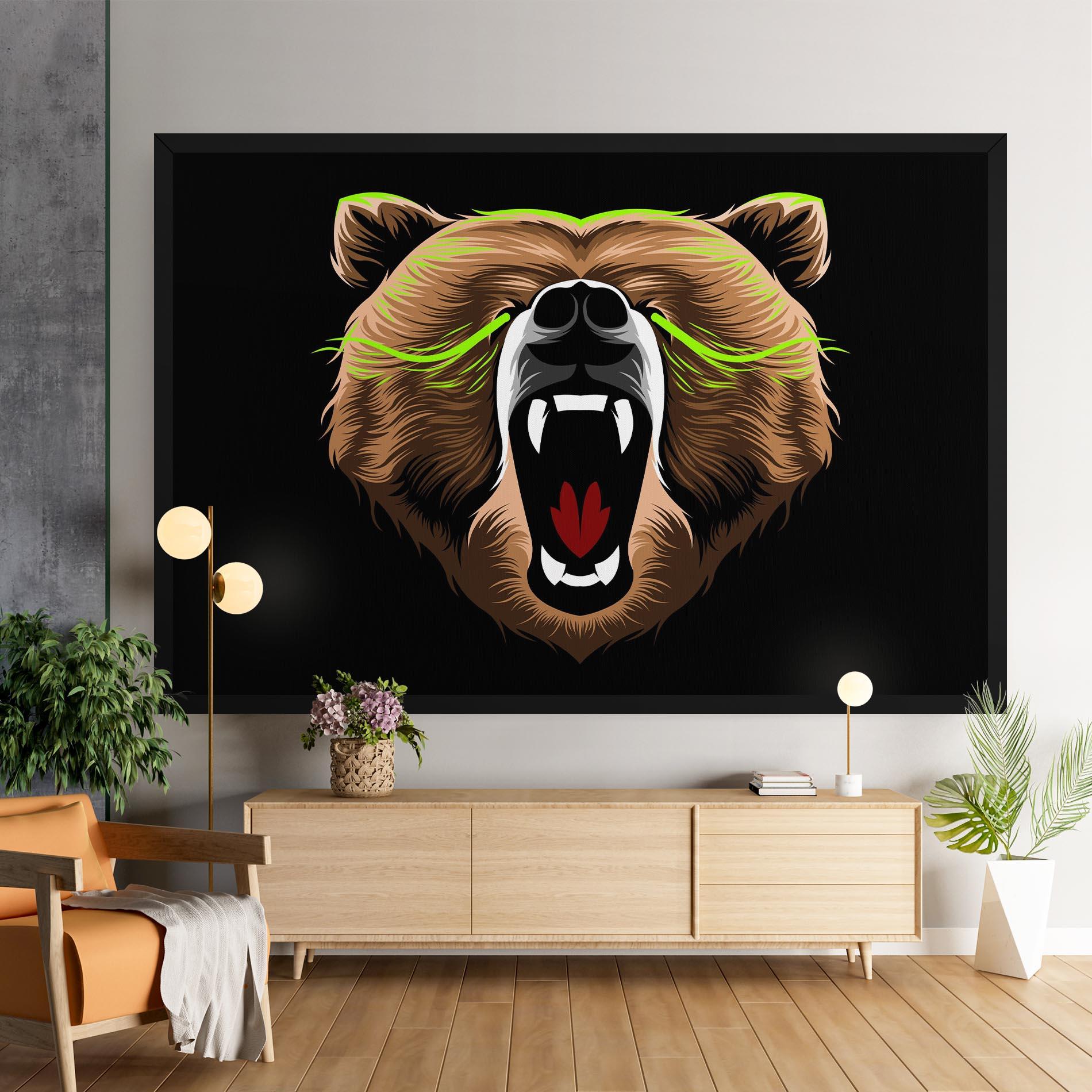 Vászonkép Green Line Bear mockup 9