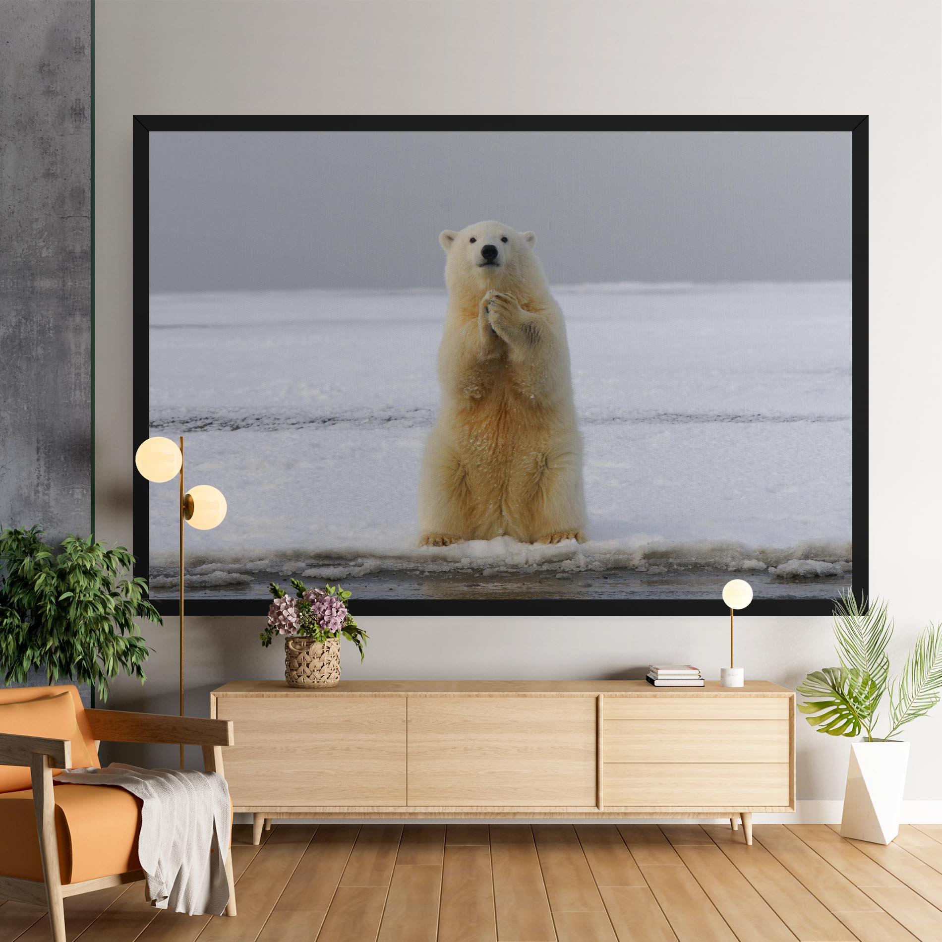 Vászonkép Icebear Praying mockup 9