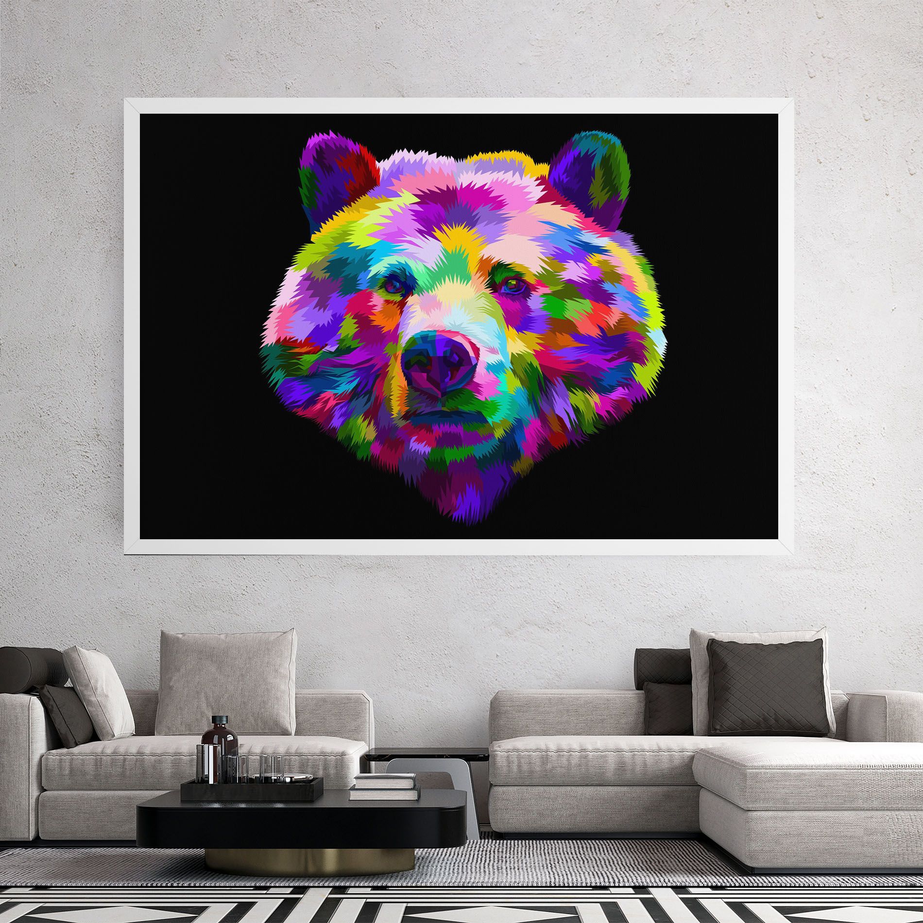 Bear Head Art mockup 2