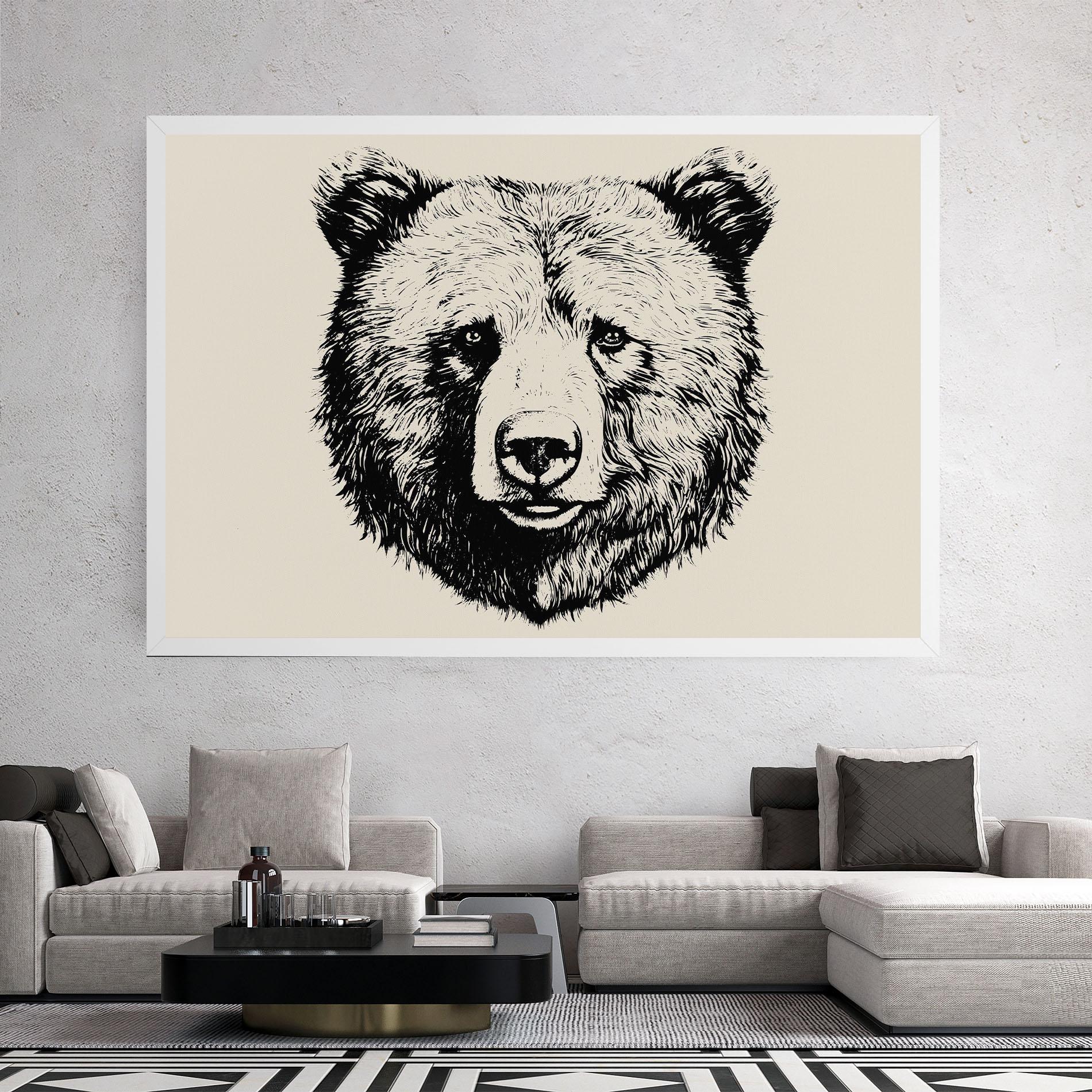 Vászonkép Cream Head Bear mockup 2