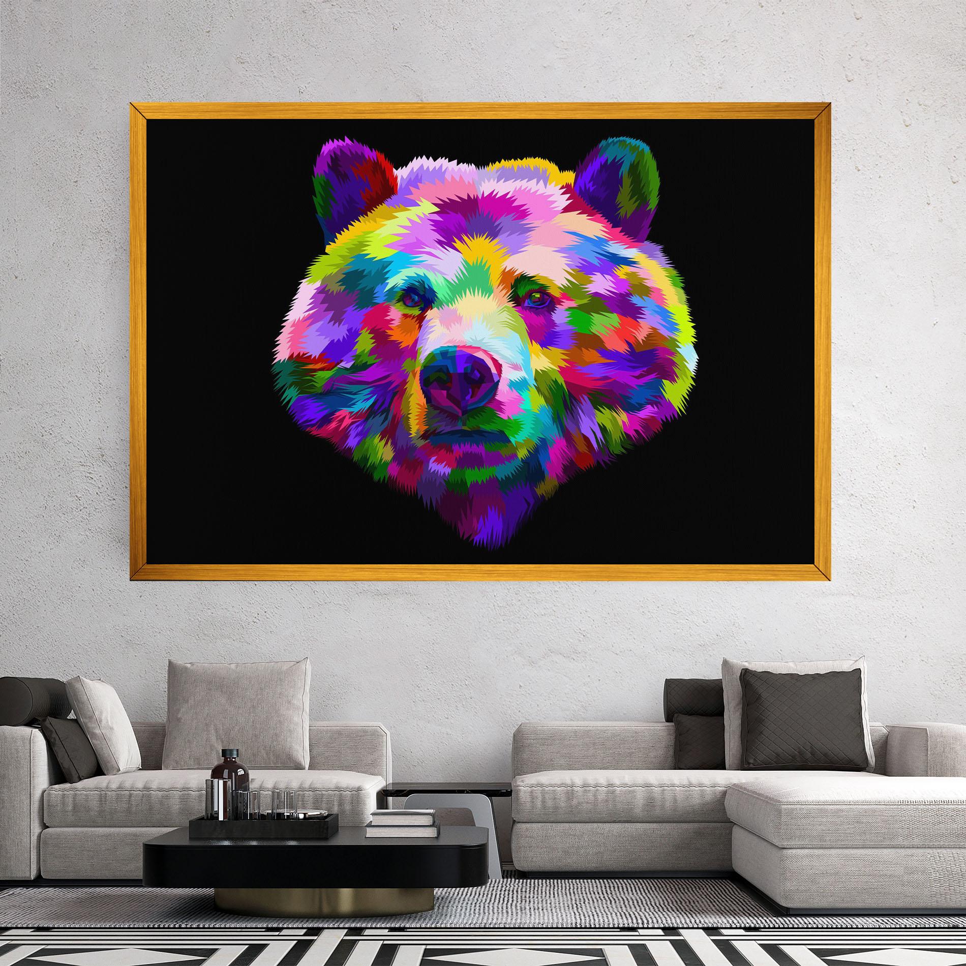 Vászonkép Bear Head Art mockup 2
