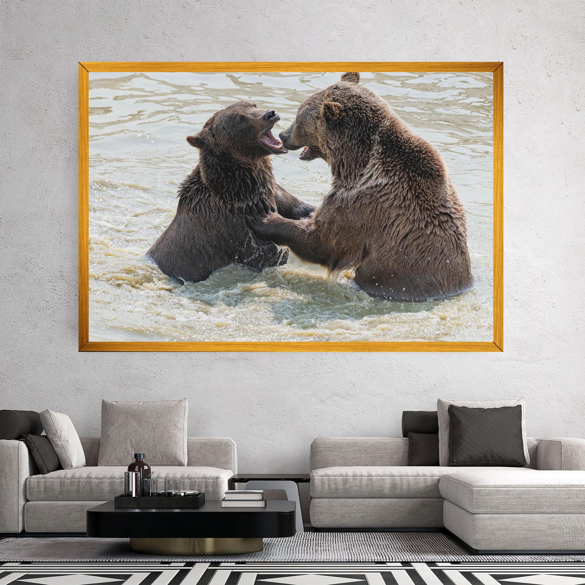 Vászonkép Bears Fighting mockup 2