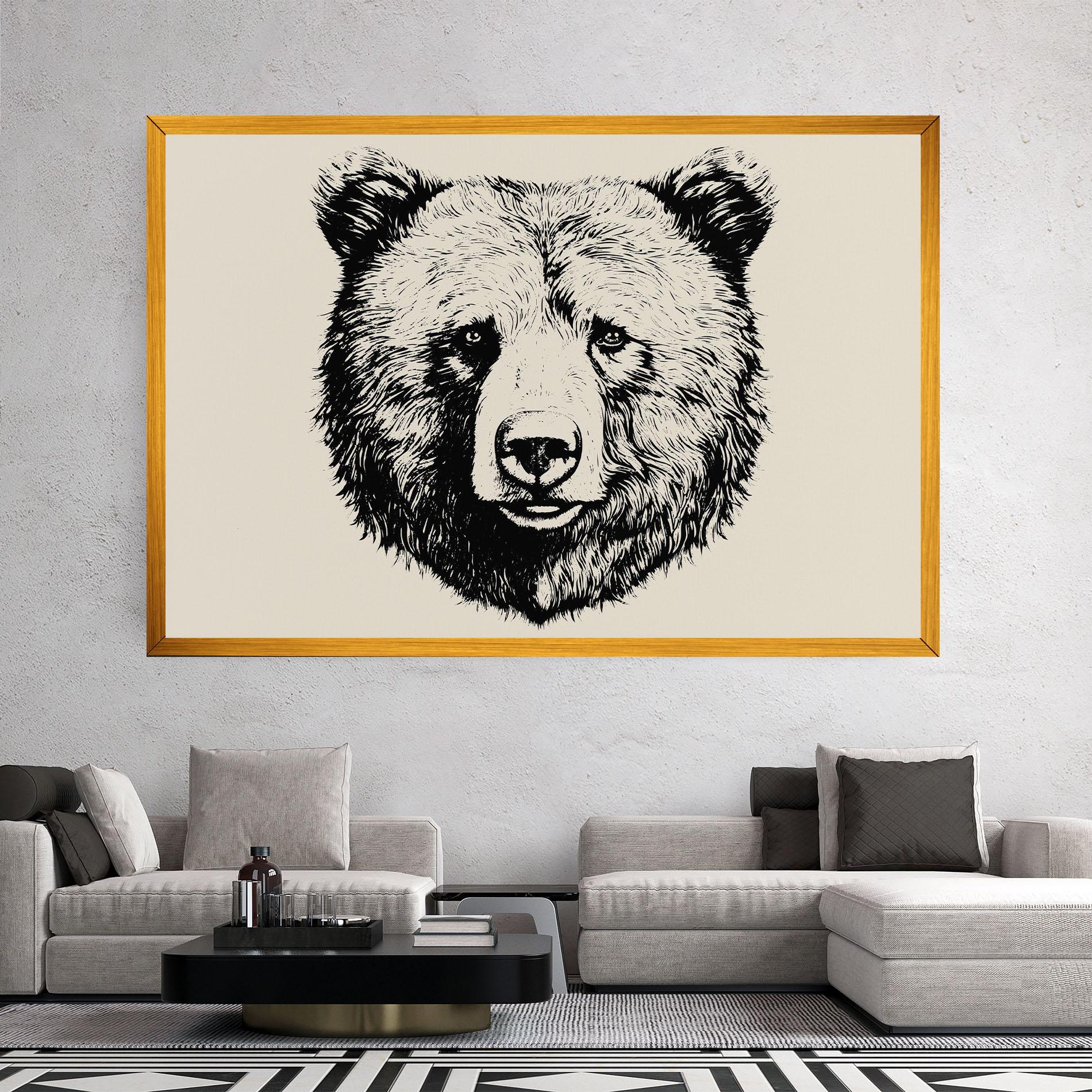 Vászonkép Cream Head Bear mockup 2