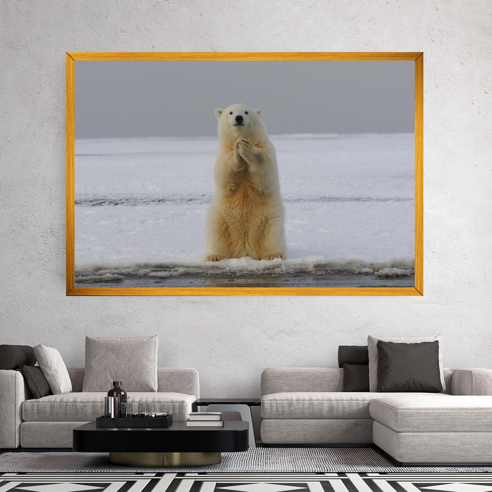 Vászonkép Icebear Praying mockup 2