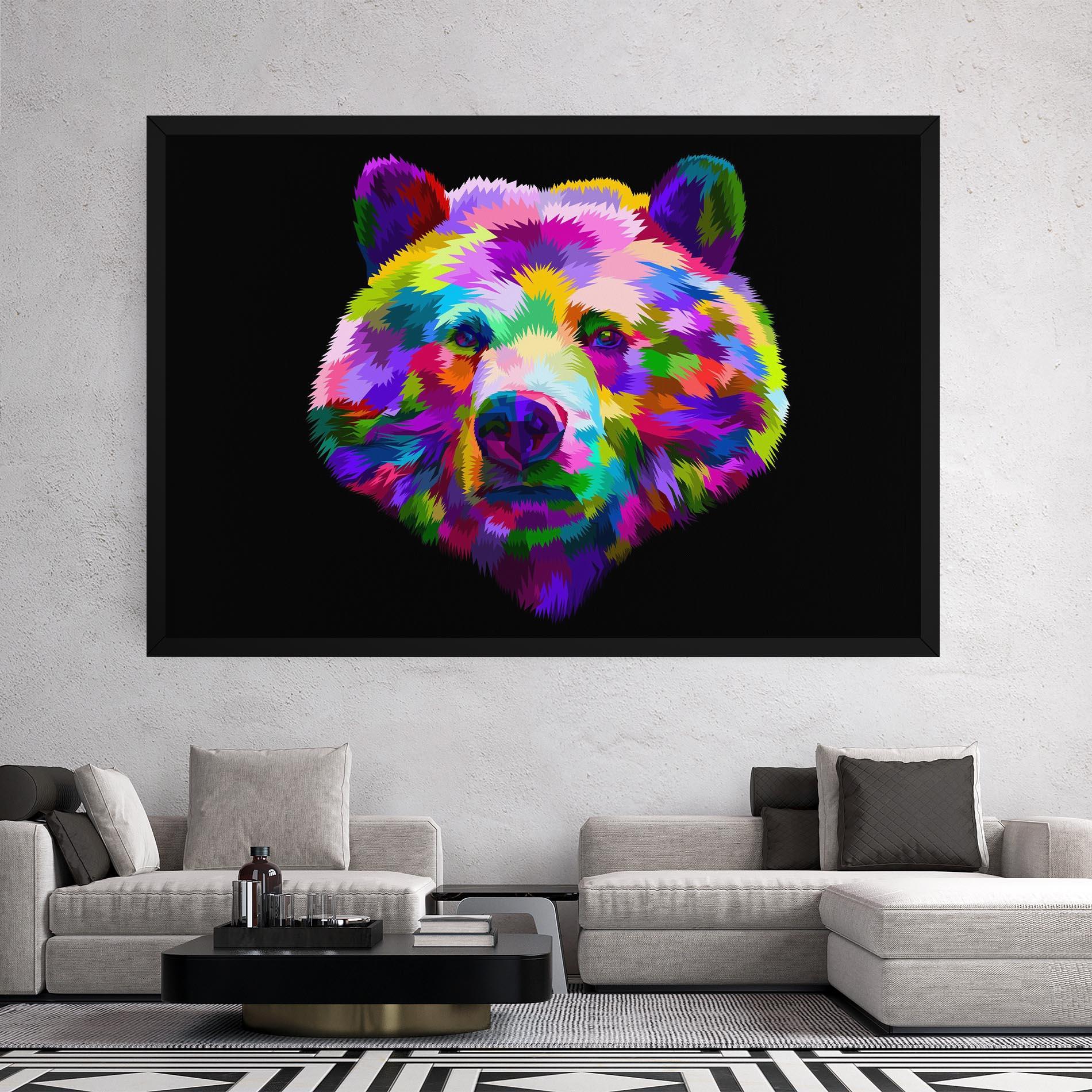 Vászonkép Bear Head Art mockup 2