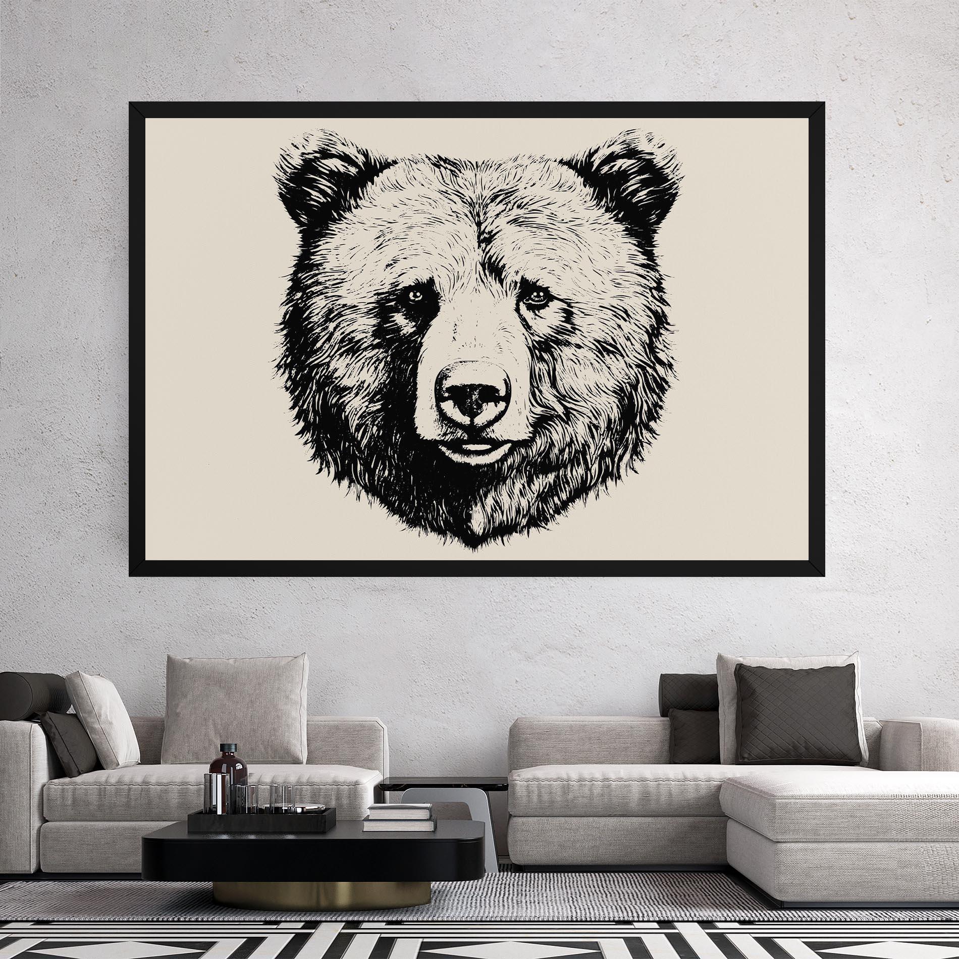 Vászonkép Cream Head Bear mockup 2