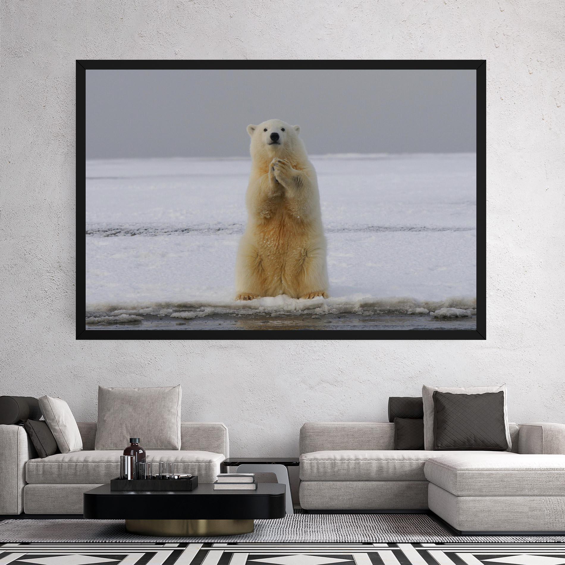 Vászonkép Icebear Praying mockup 2