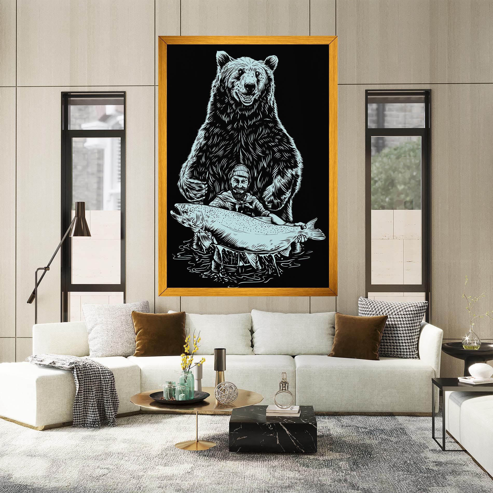 Fishing Bear mockup 2