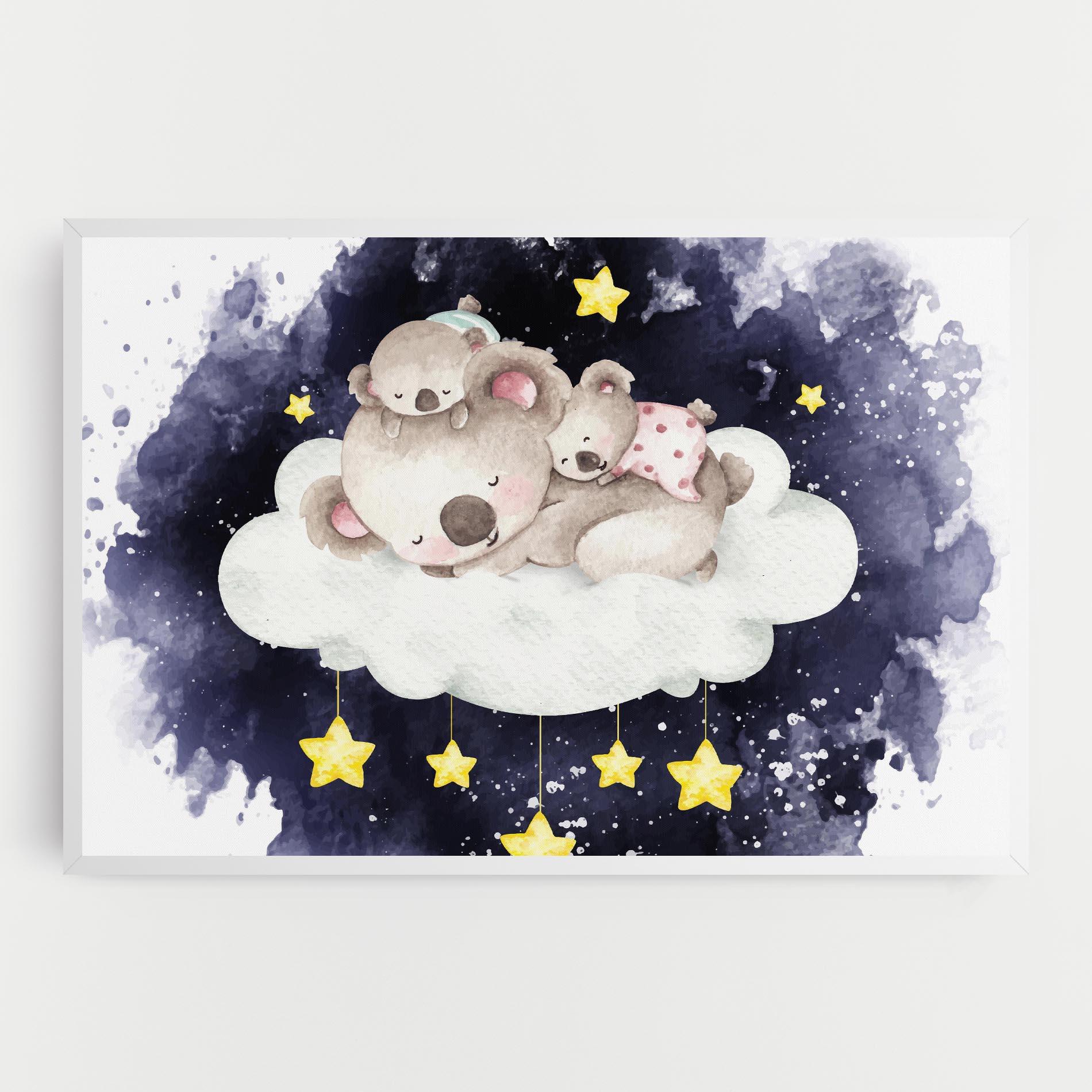 Vászonkép Baby Koala Sleeping mockup 0