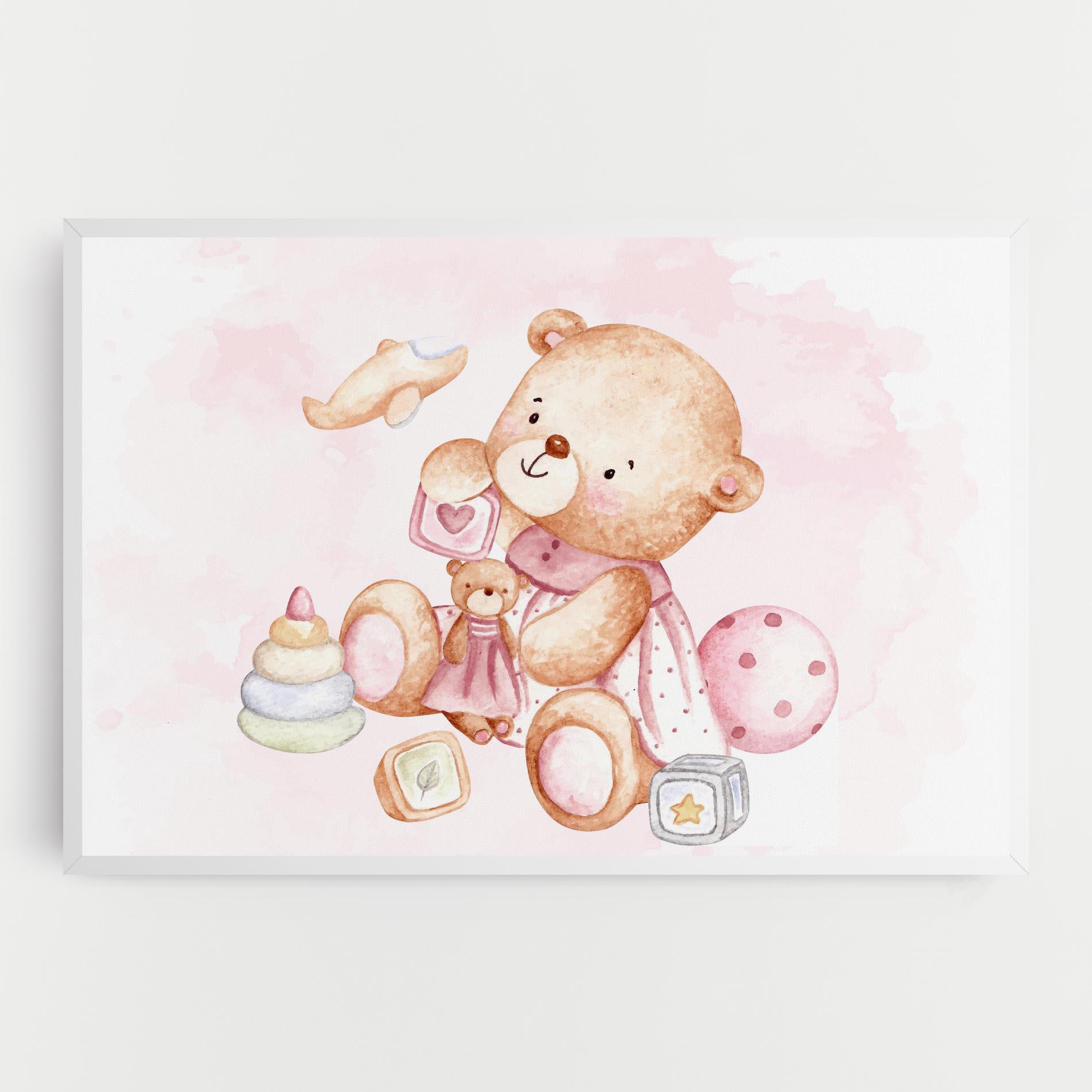 Vászonkép Bear With Toys mockup 0