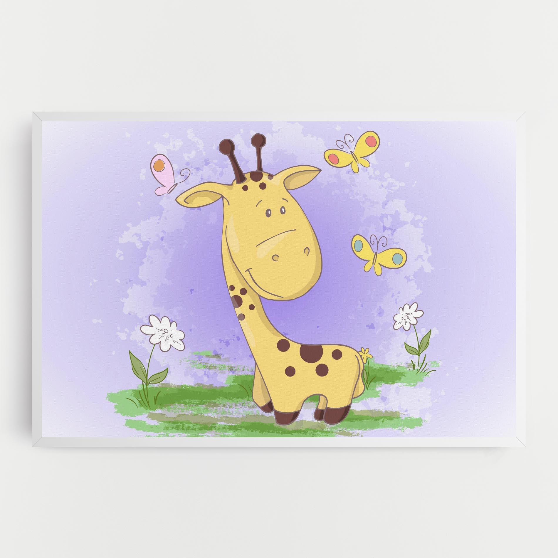 Vászonkép Cute Giraffe mockup 0