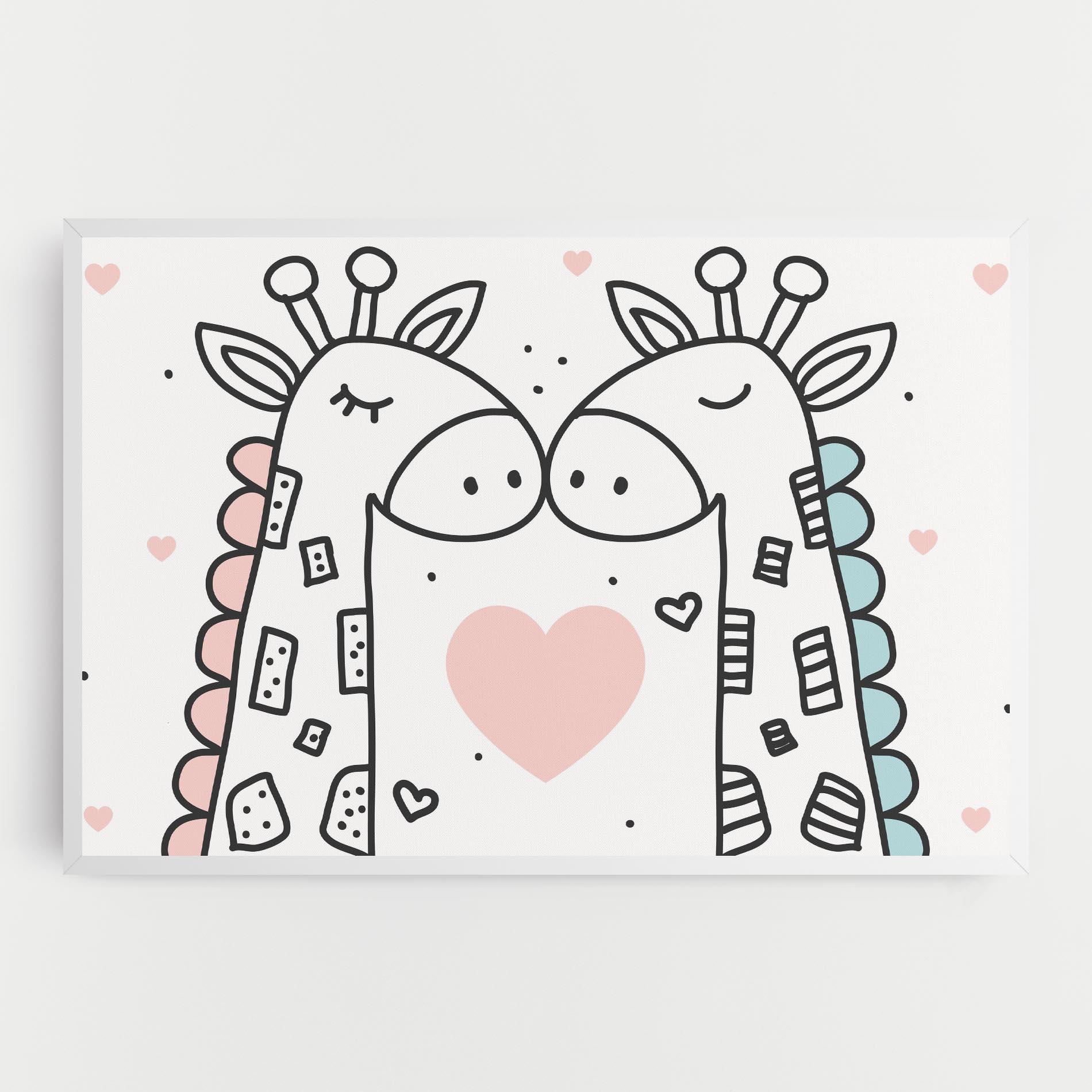 Vászonkép Giraffe Couple mockup 0