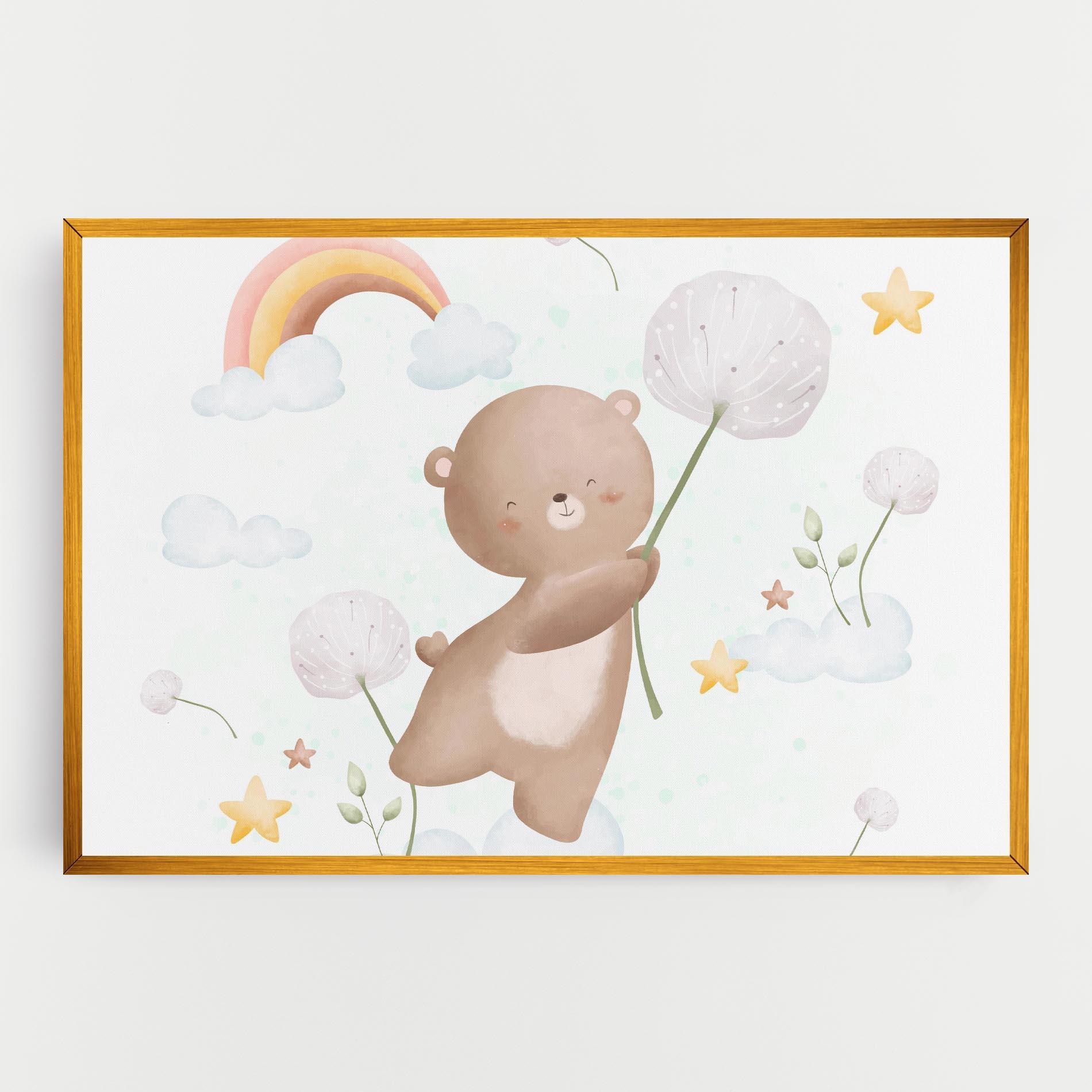 Vászonkép Bear Rainbow Art mockup 0