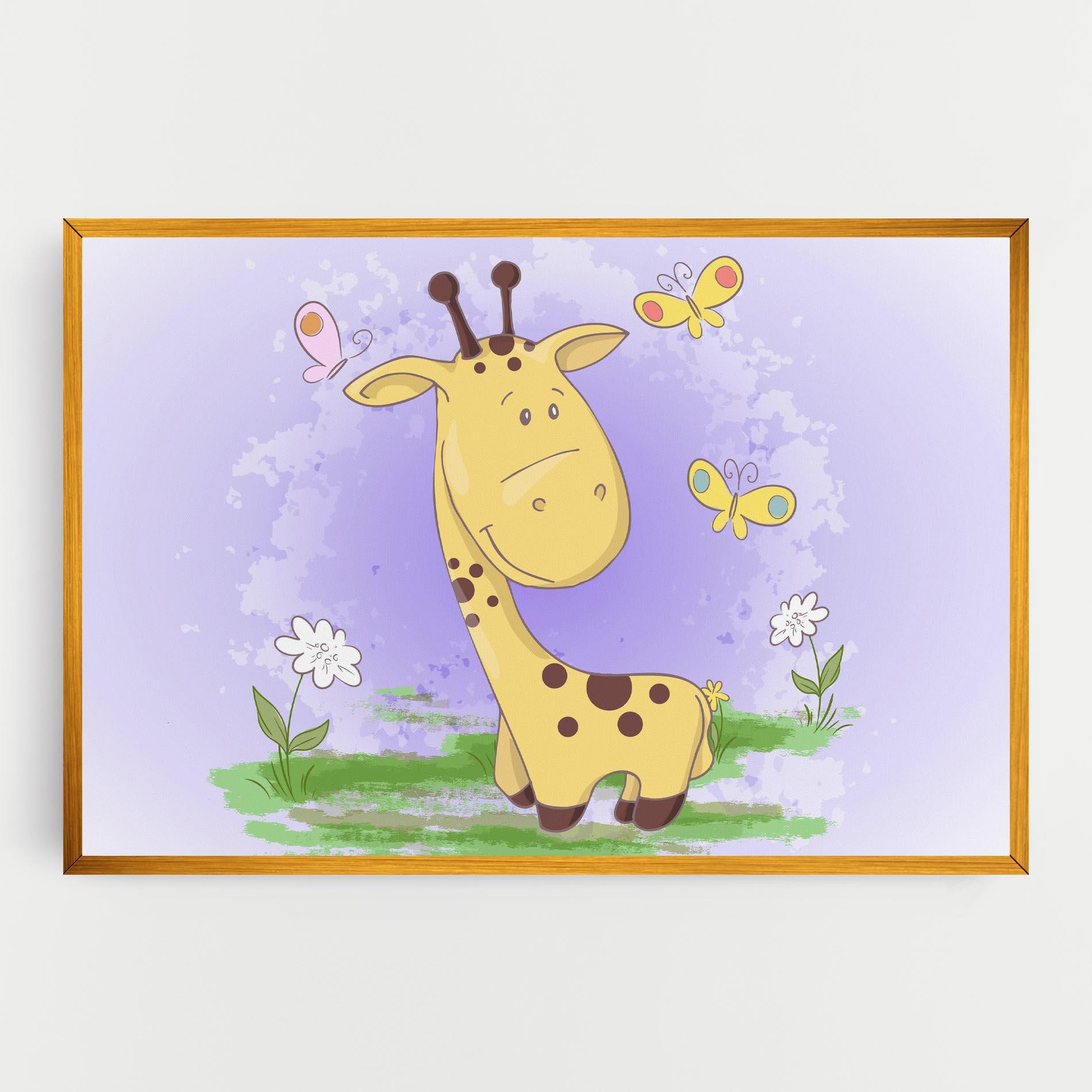 Vászonkép Cute Giraffe mockup 0