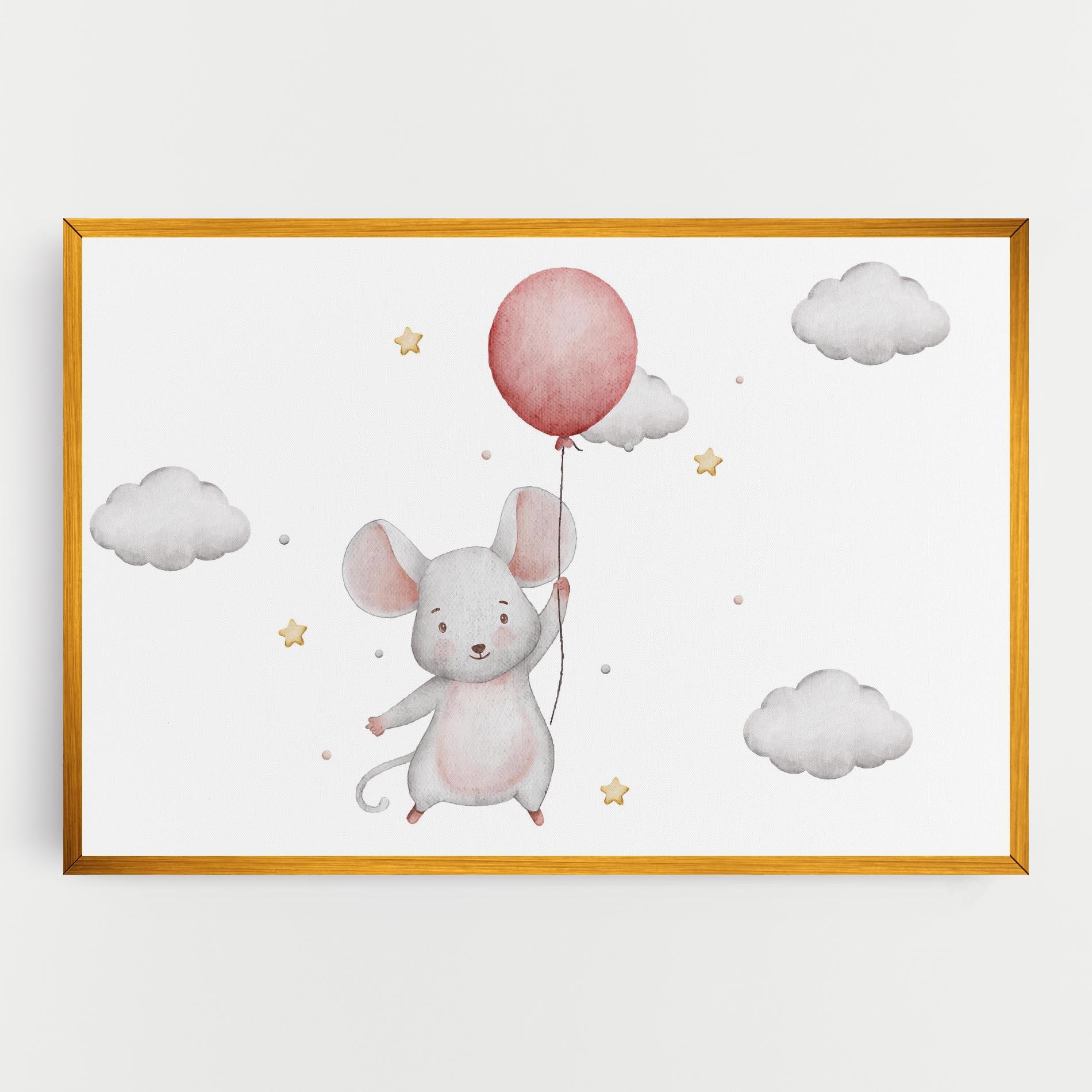 Vászonkép Mouse Balloon mockup 0