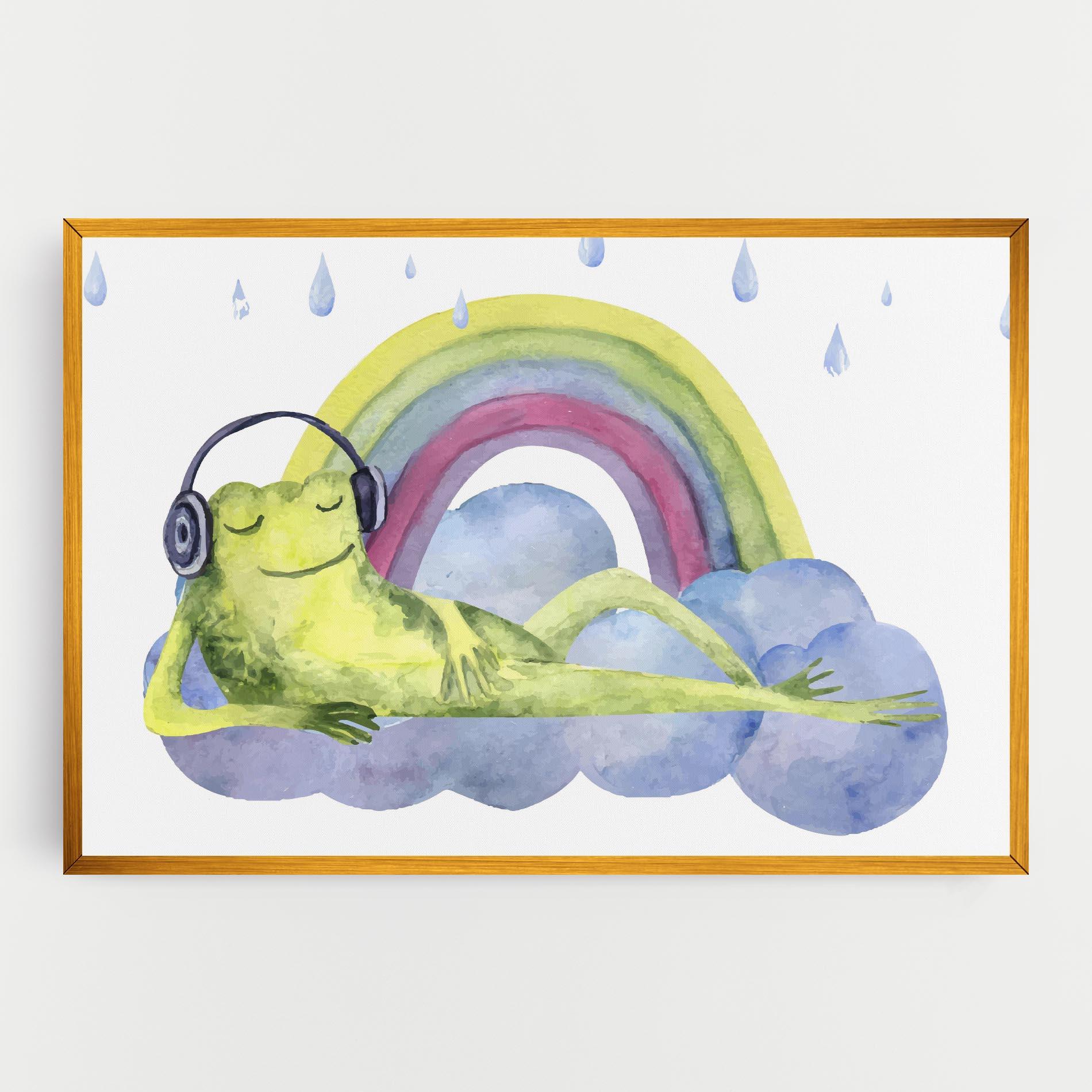 Vászonkép Rainbow Frog mockup 0