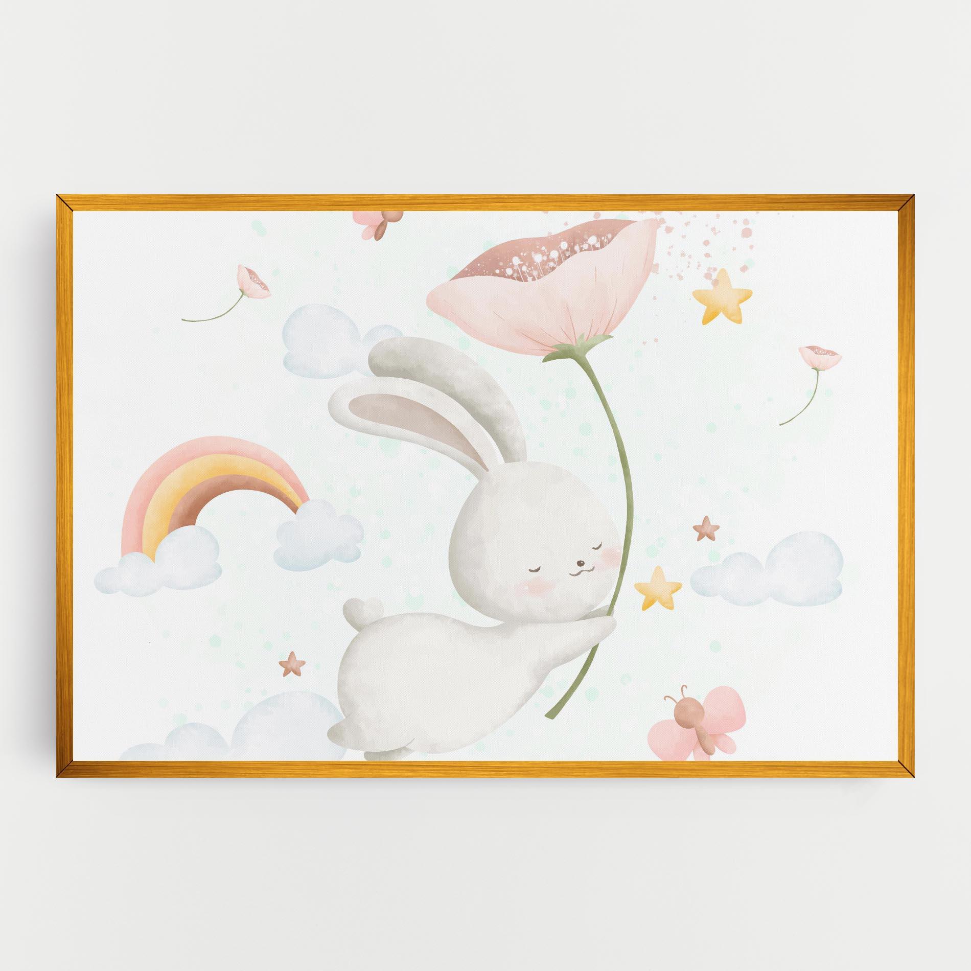 Vászonkép Spring Flower Bunny mockup 0